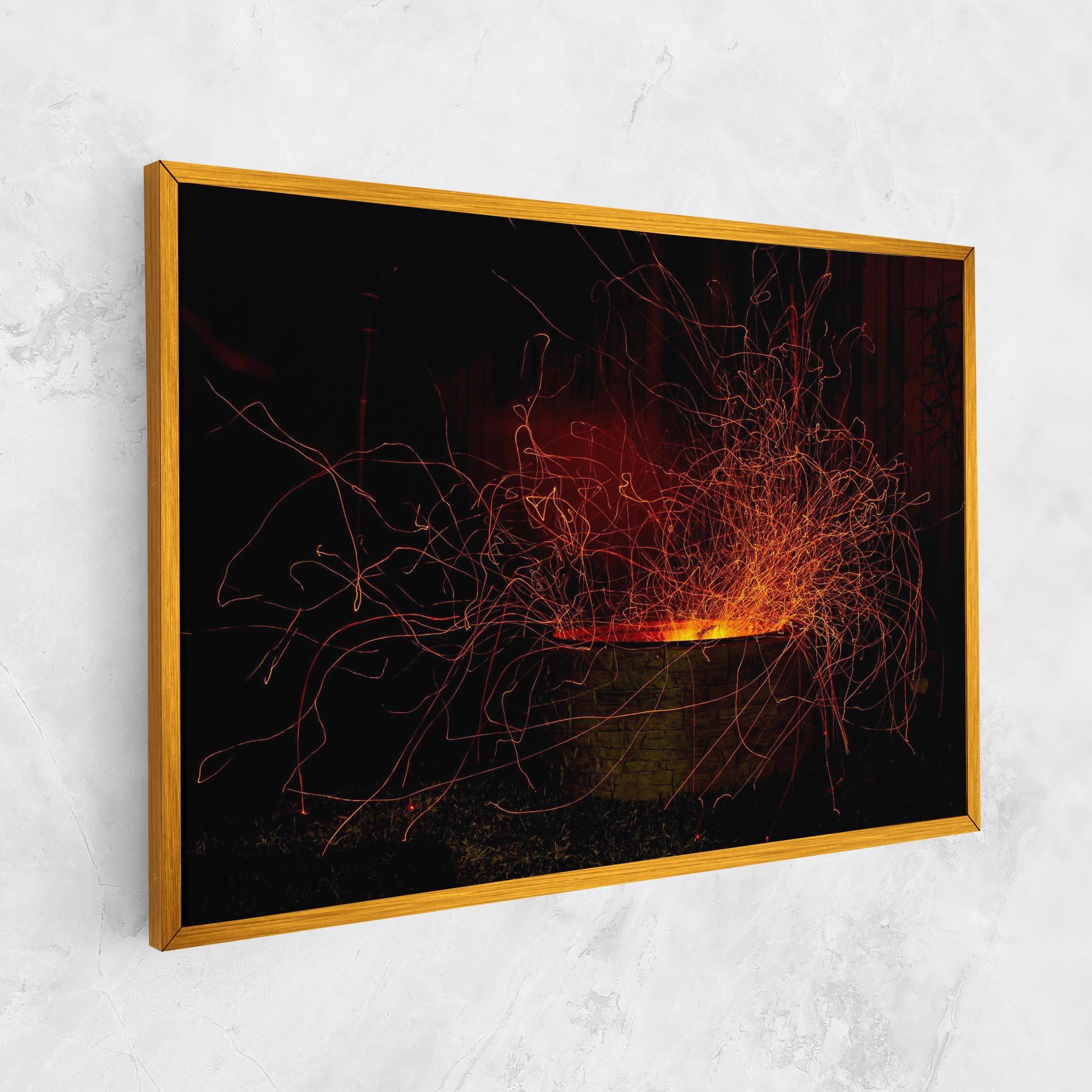 Leinwandbild Fire Drawing Effect mockup 1