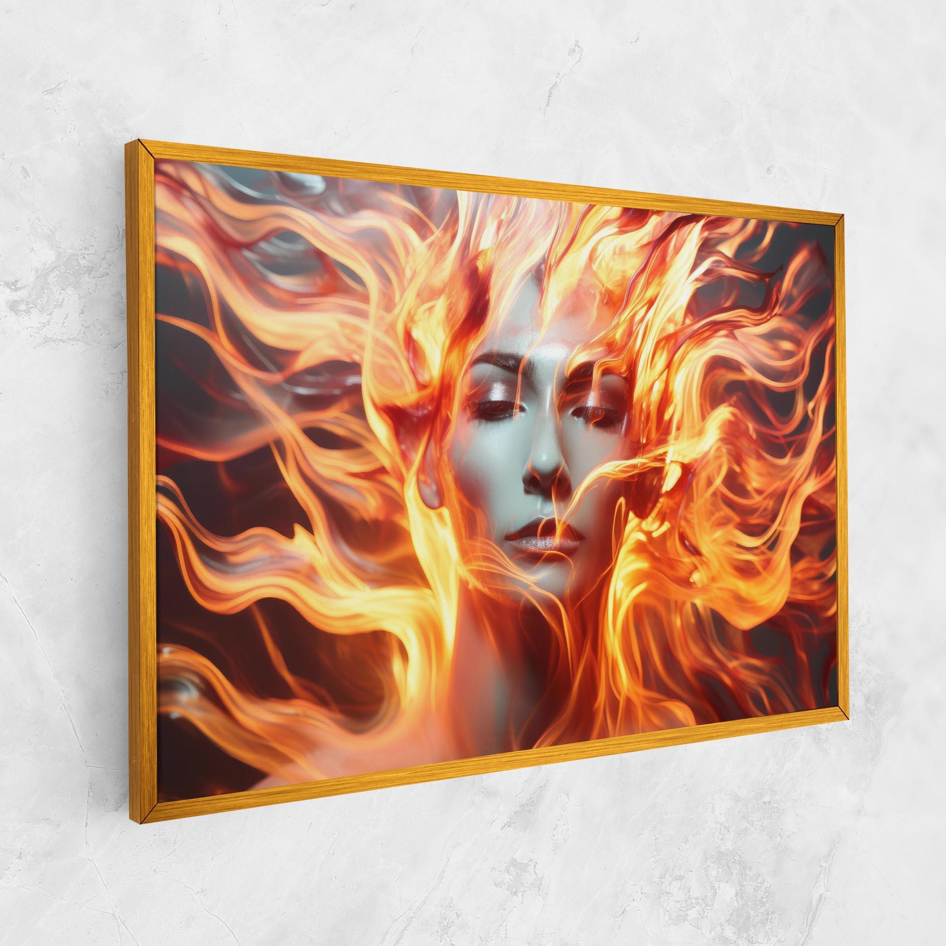 Leinwandbild Fire Hair mockup 1
