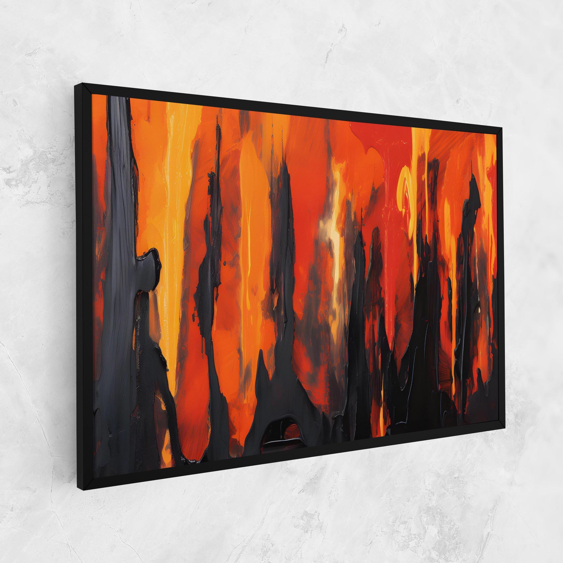 Leinwandbild Abstract Fire Art mockup 1