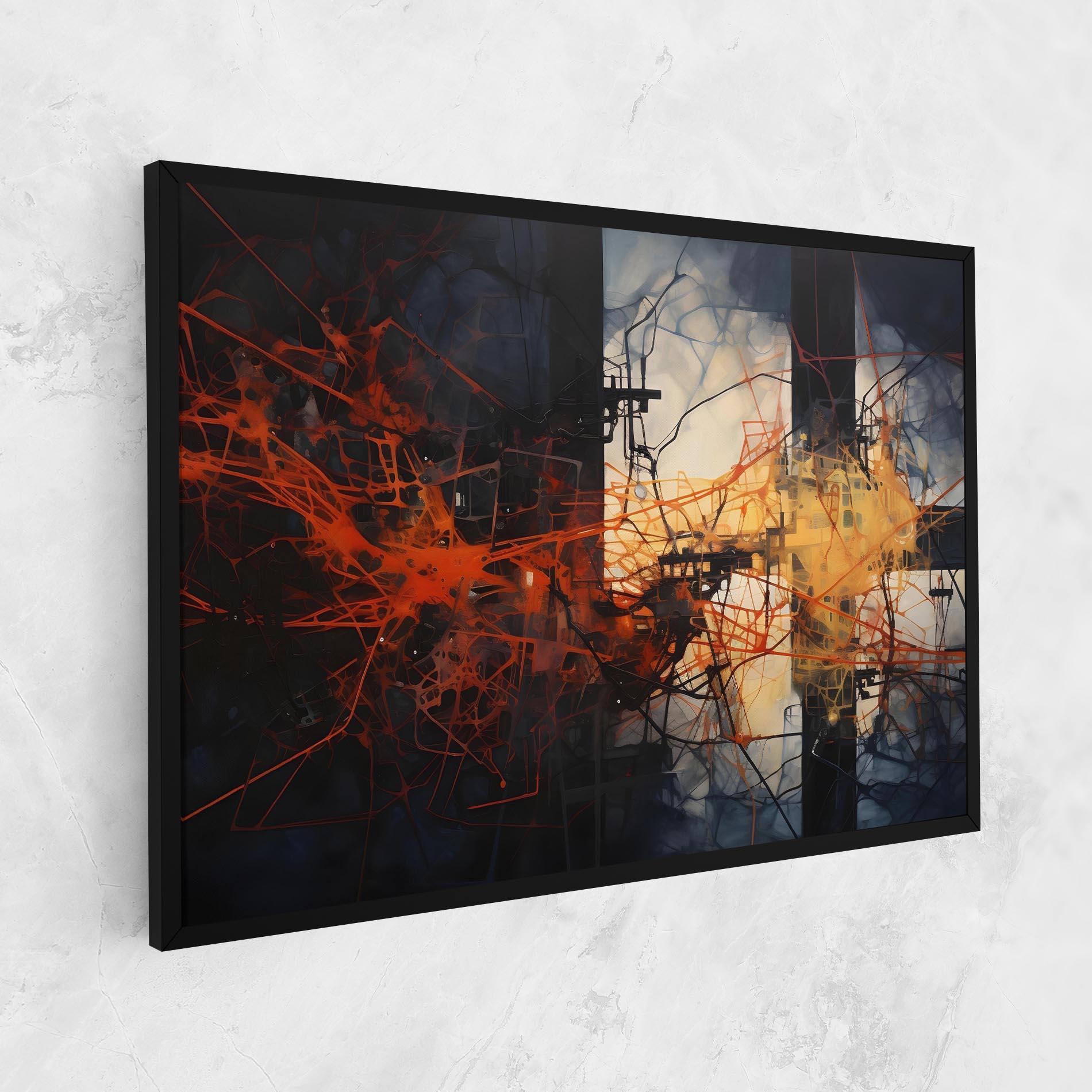 Leinwandbild Abstract Fire Style mockup 1
