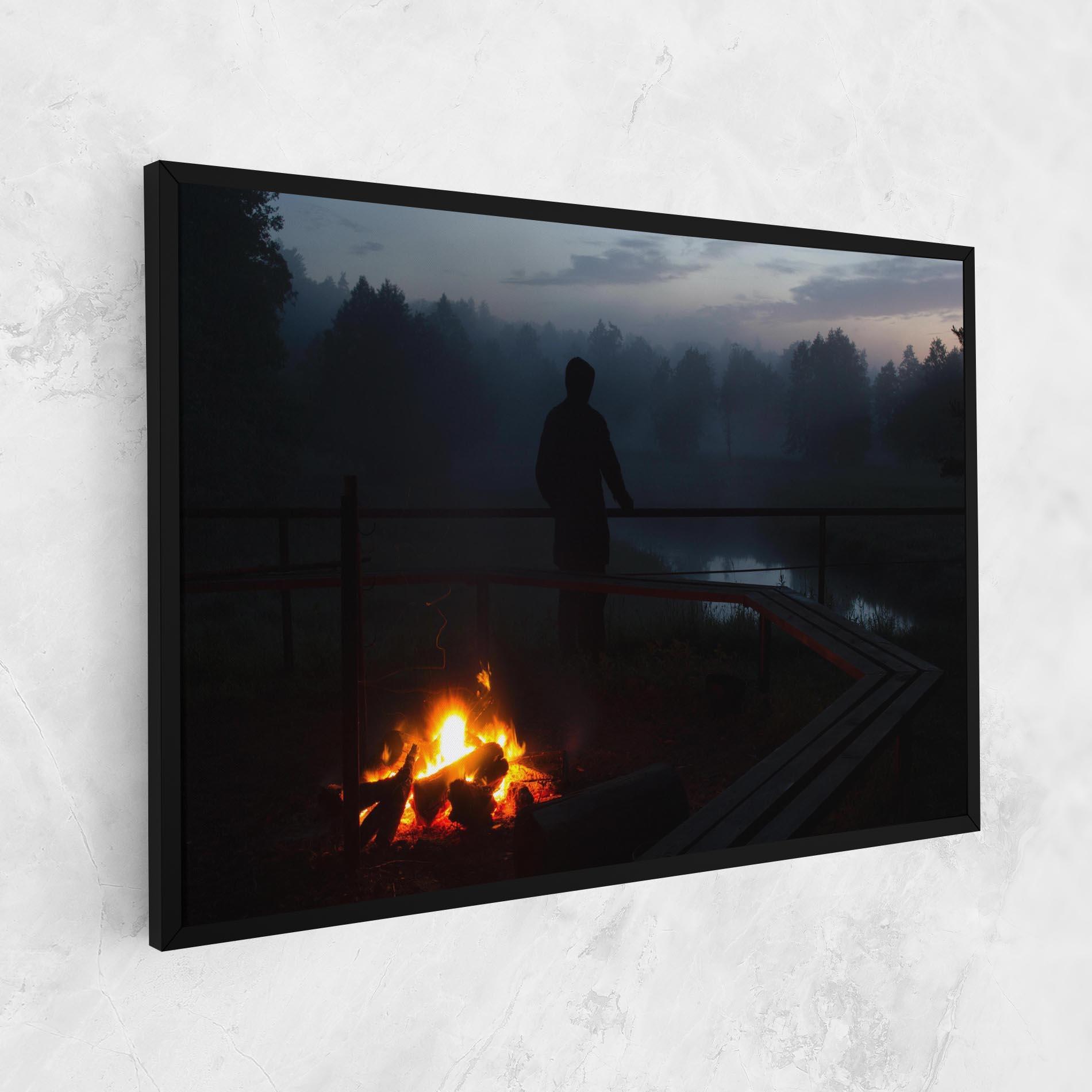 Leinwandbild Beautiful Fire View mockup 1