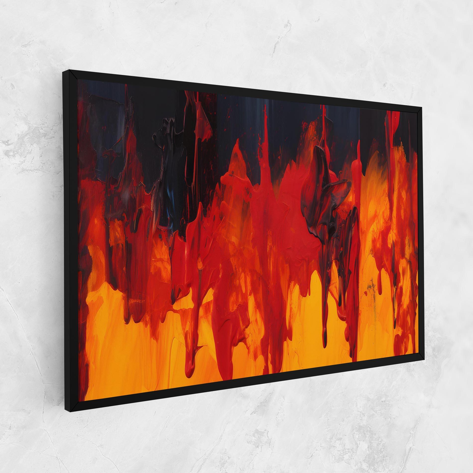 Leinwandbild Colorful Fire Art mockup 1