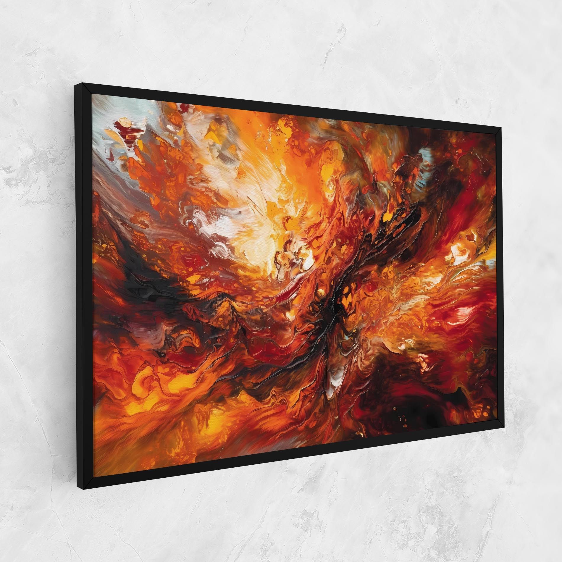 Fiery Red Orange Art mockup 1