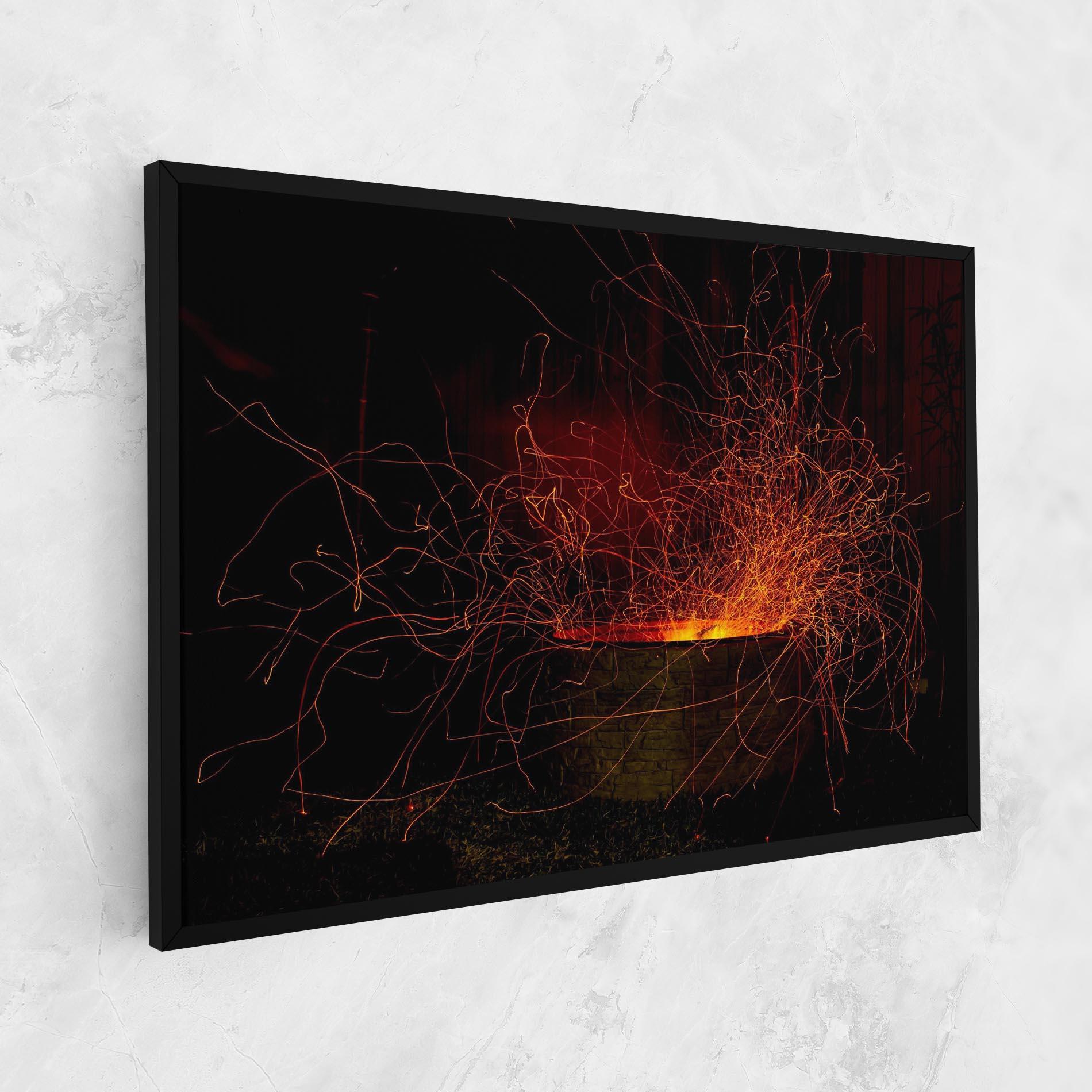 Leinwandbild Fire Drawing Effect mockup 1
