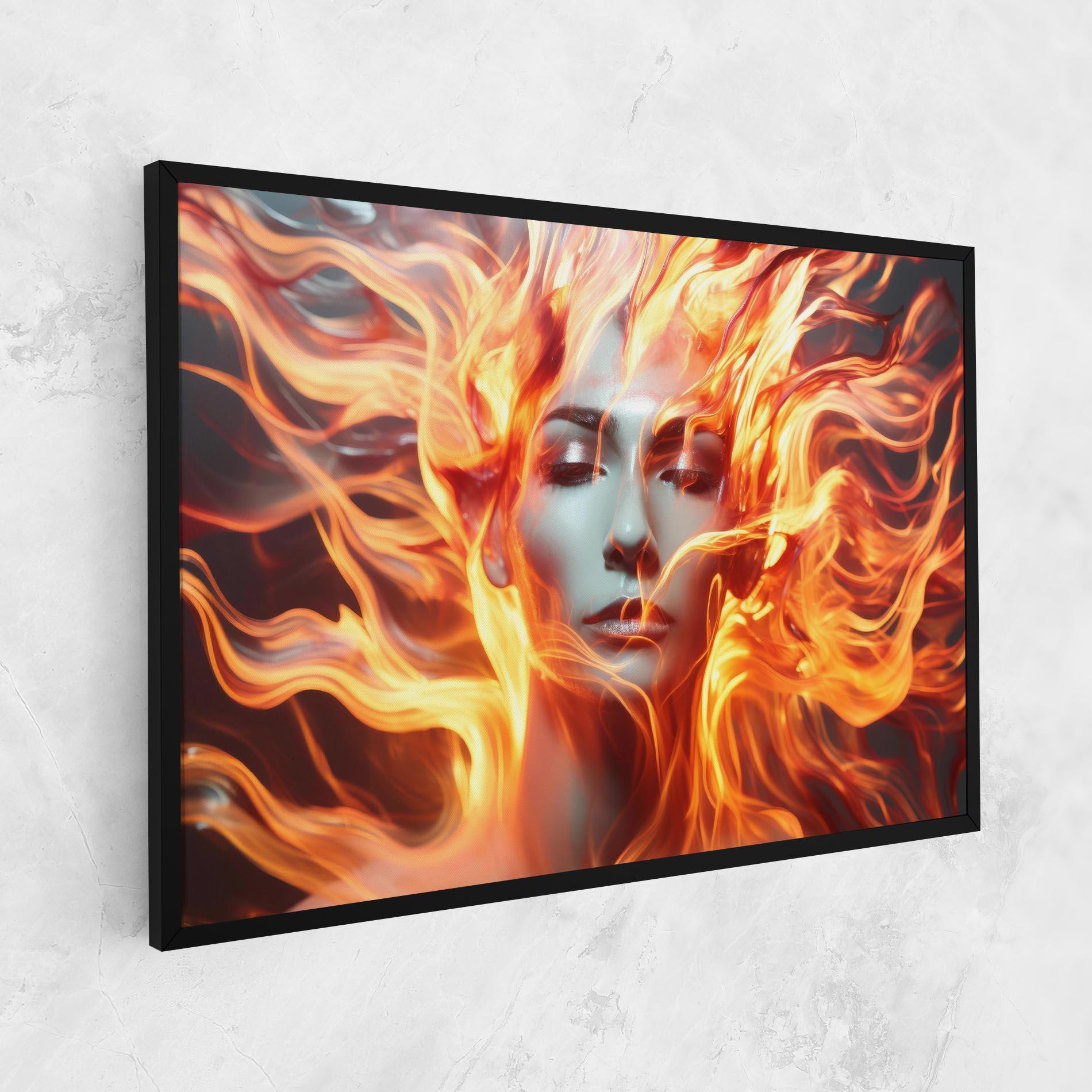 Leinwandbild Fire Hair mockup 1