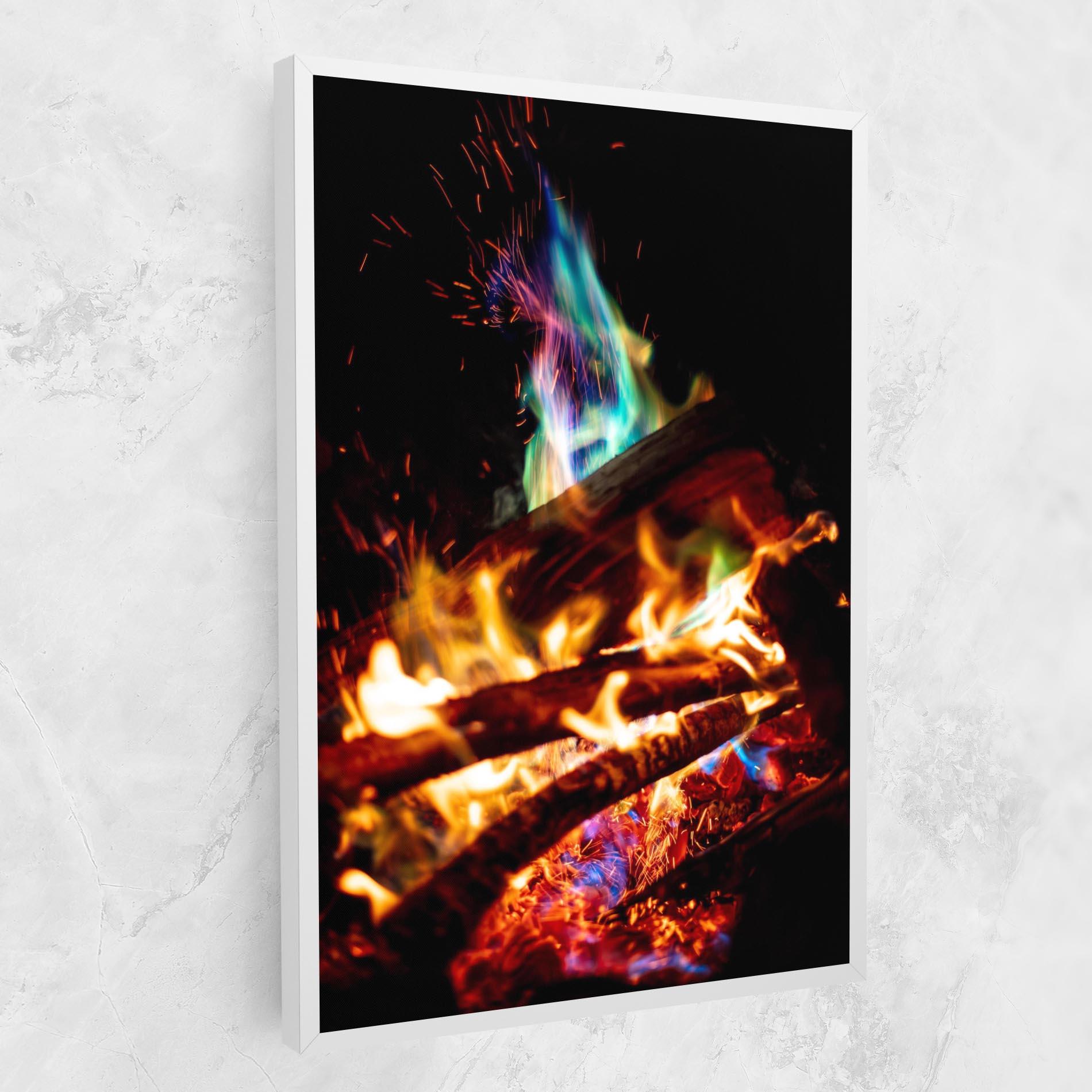Leinwandbild Blue Green Fire mockup 1