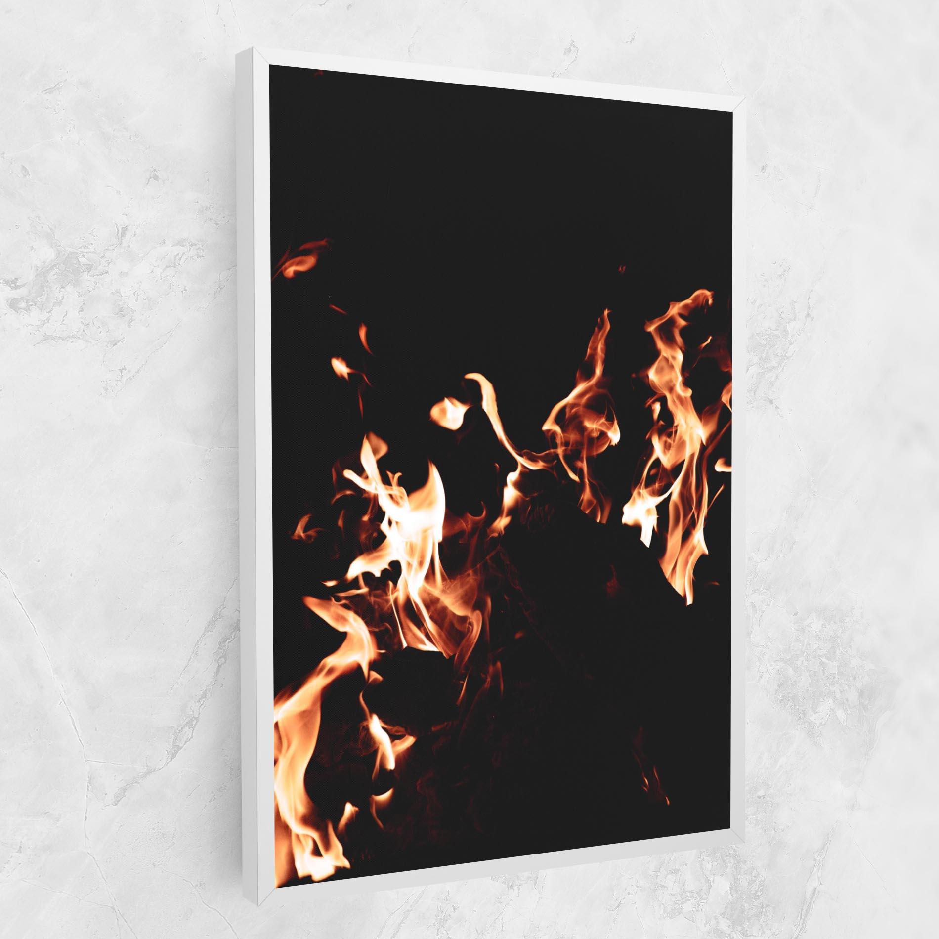 Leinwandbild Red Grey Fire mockup 1