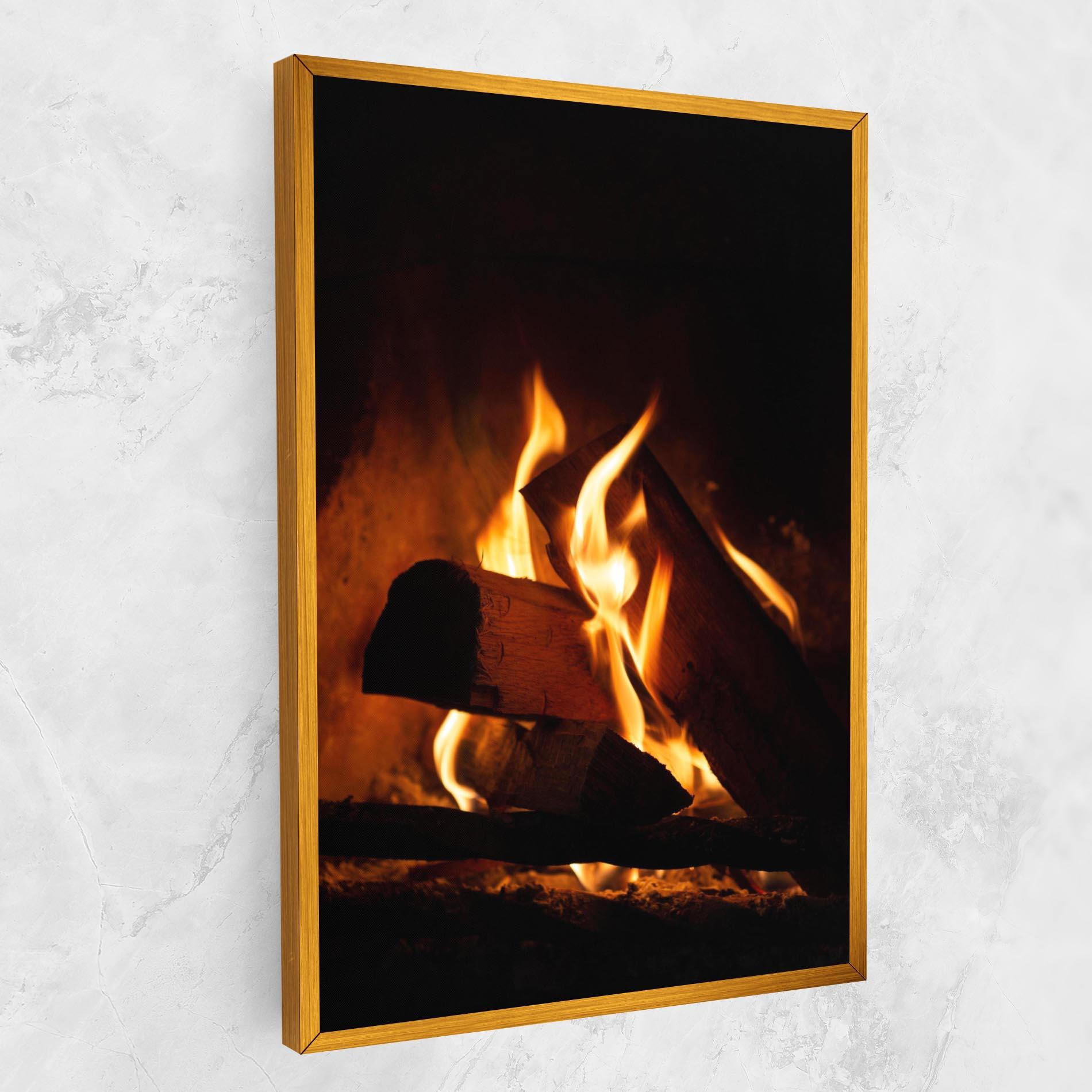 Leinwandbild Fire Wood View mockup 1