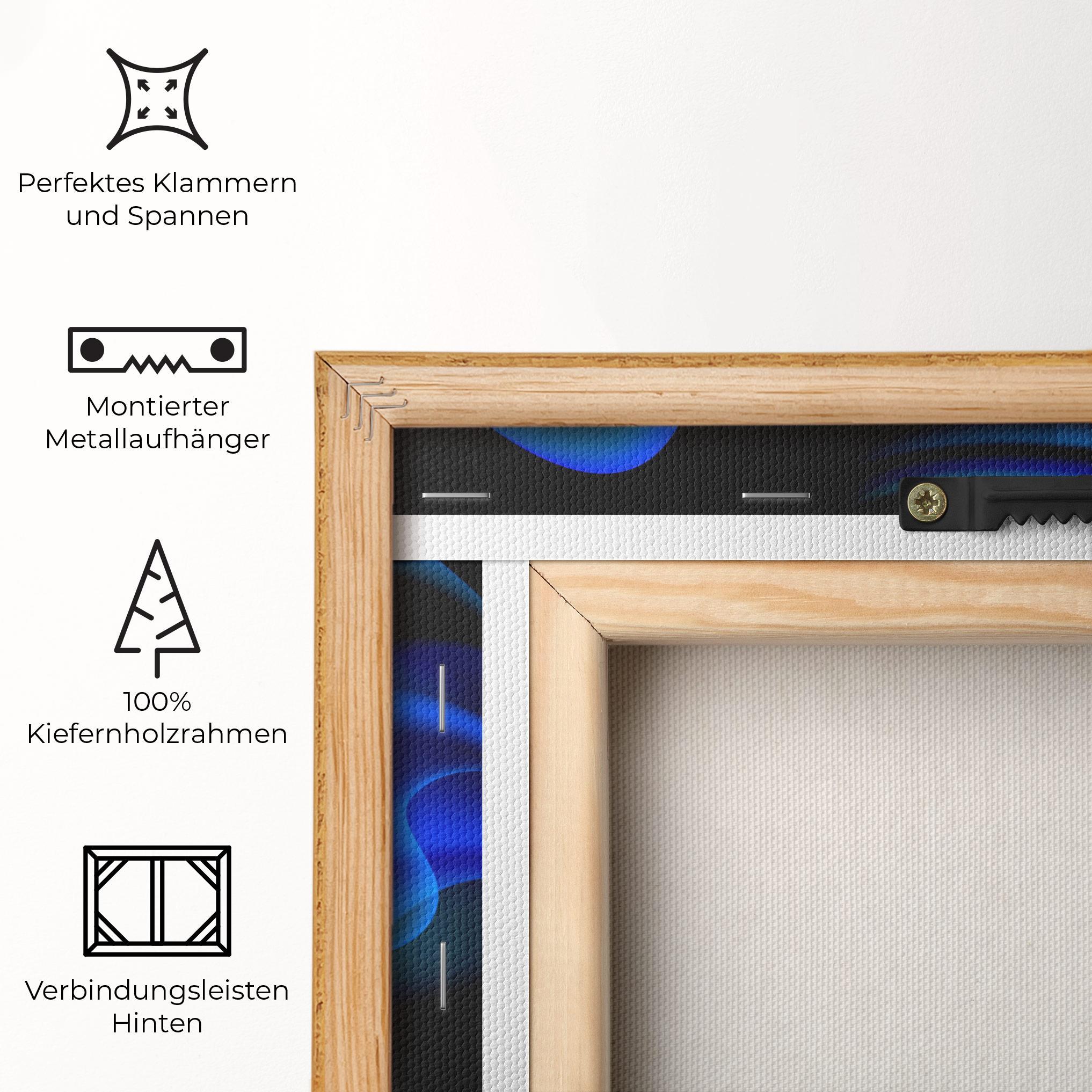 Leinwandbild Blue Fire mockup 5