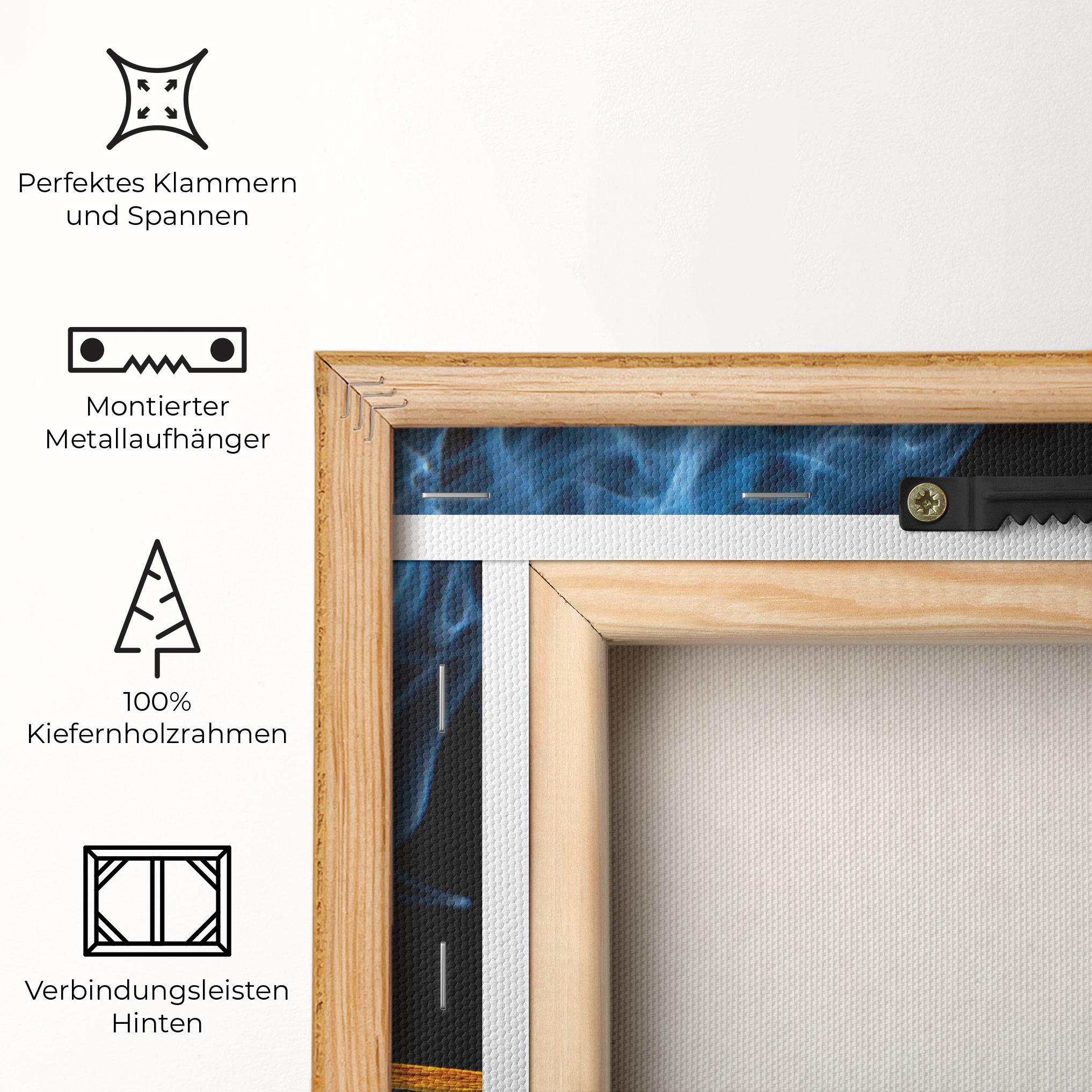 Leinwandbild Burning Smoking Match mockup 5