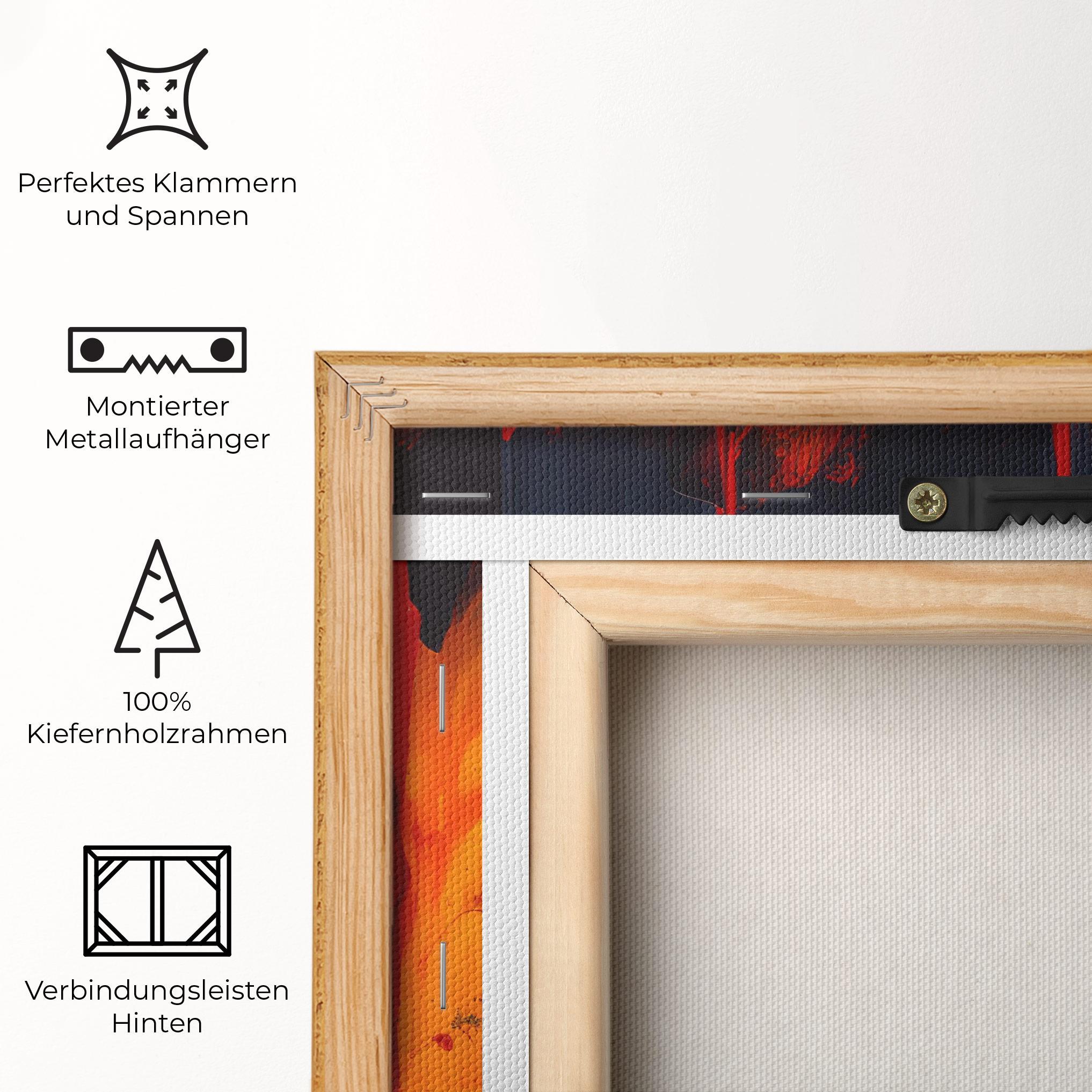 Leinwandbild Colorful Fire Art mockup 5
