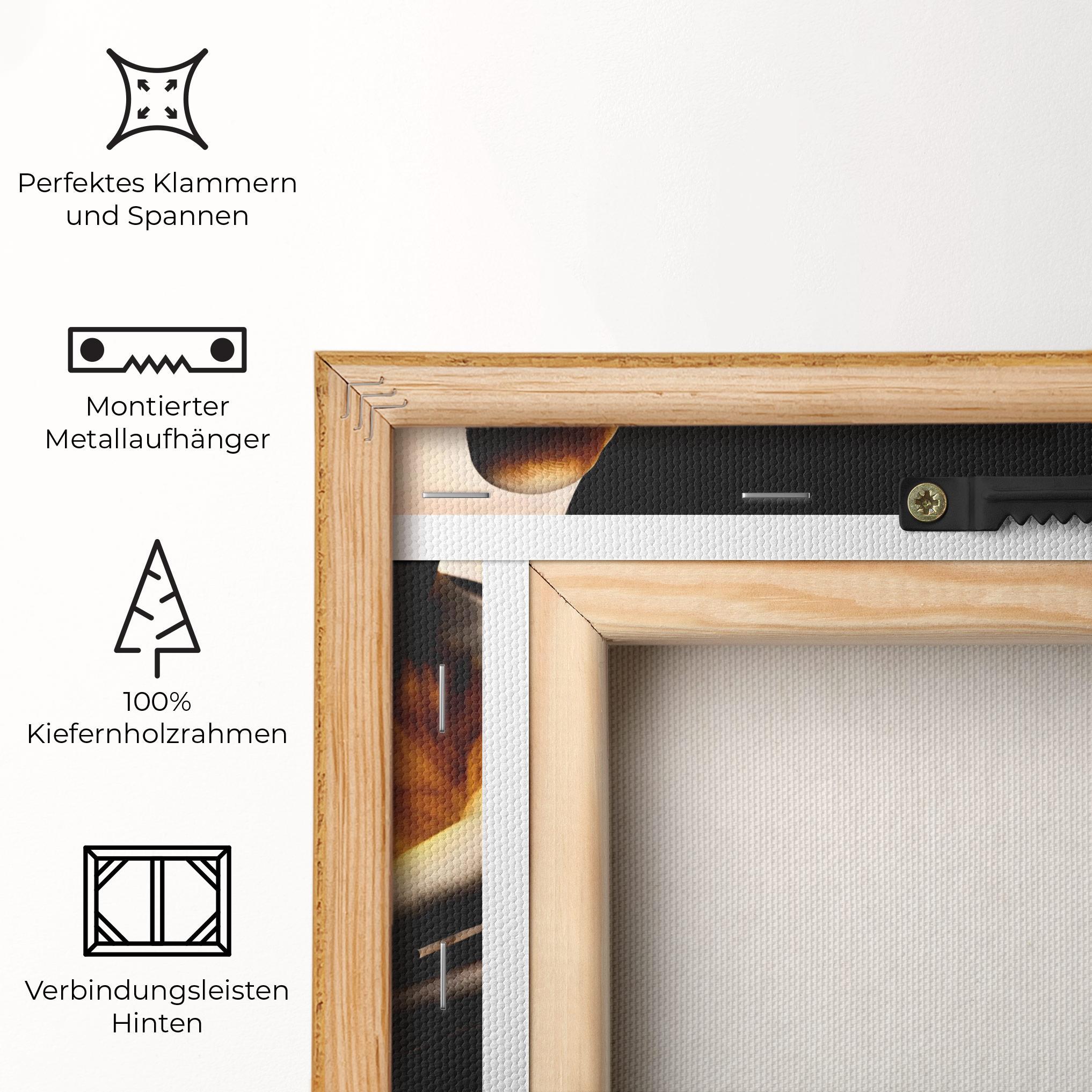 Leinwandbild Fire Heart mockup 5