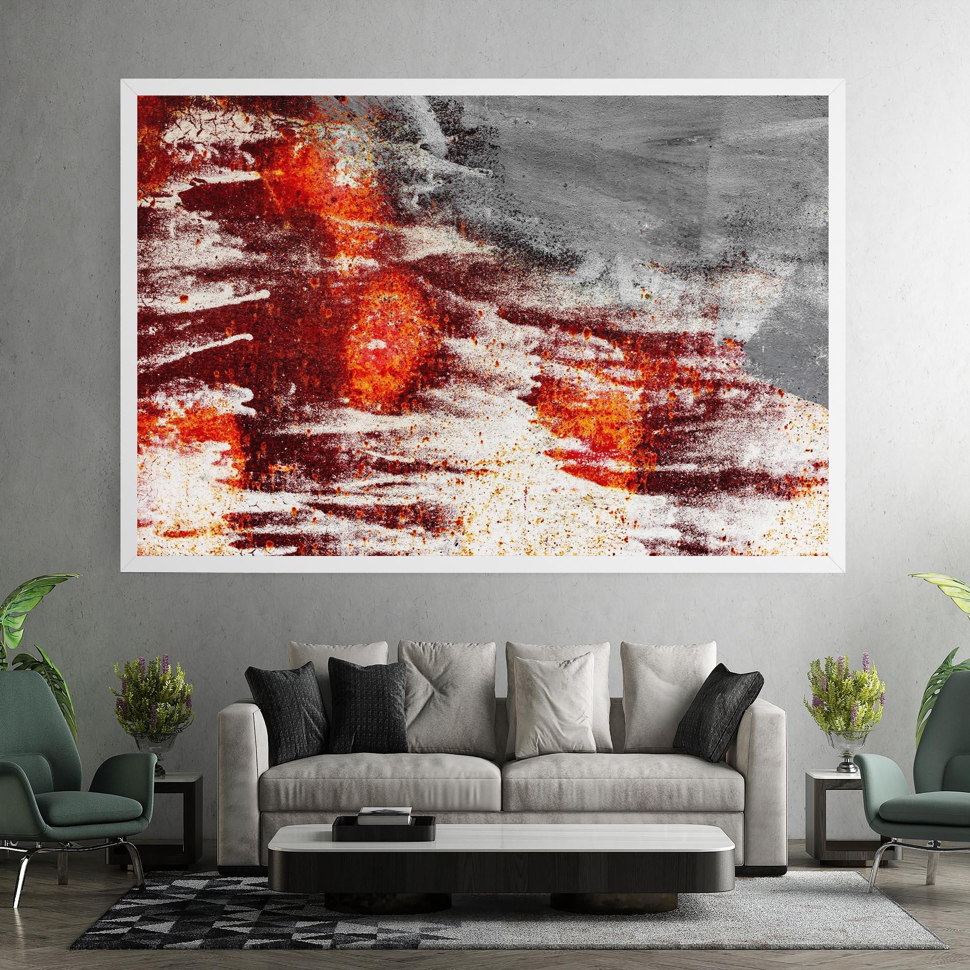 Leinwandbild Burning Sign mockup 7