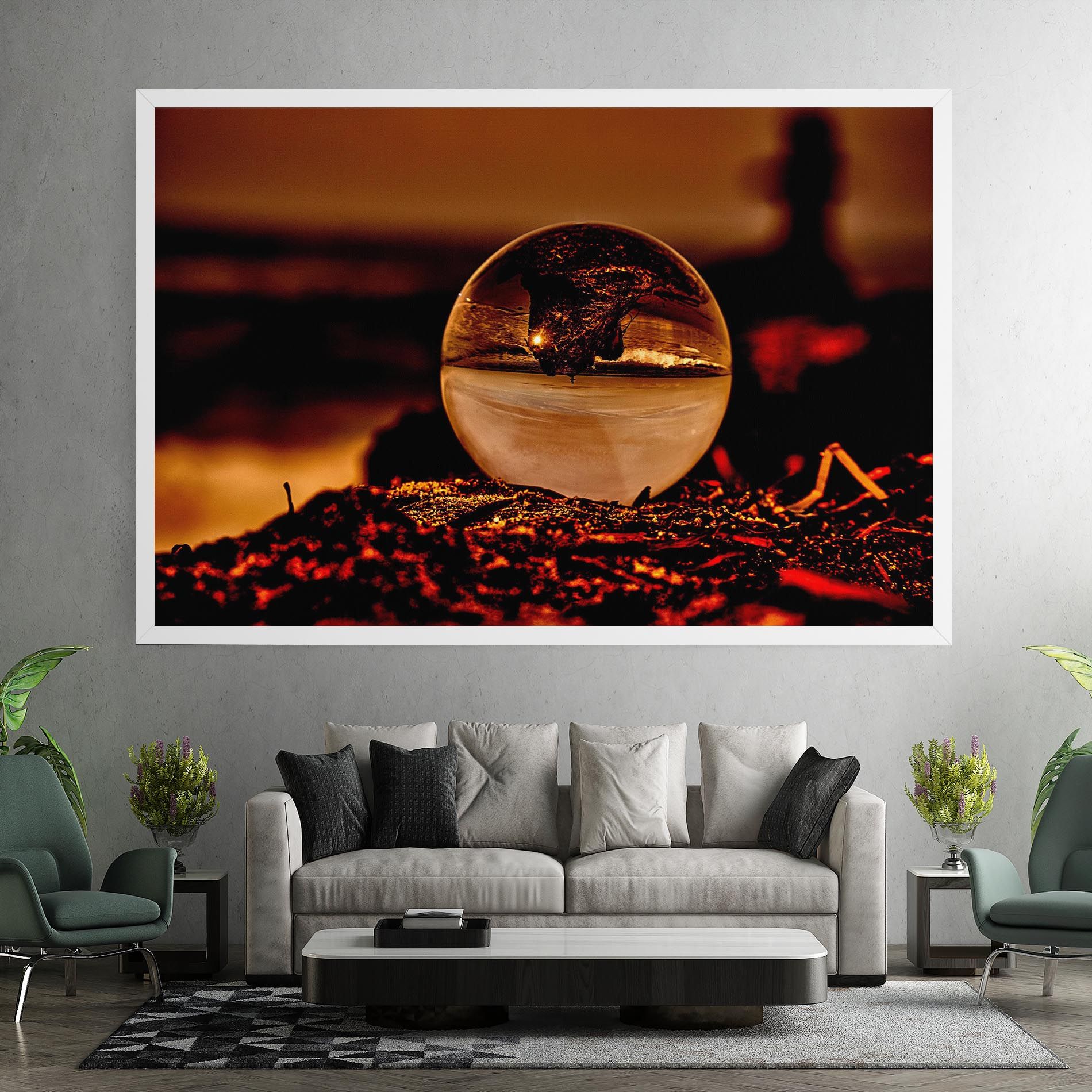 Fire Glass Ball mockup 7