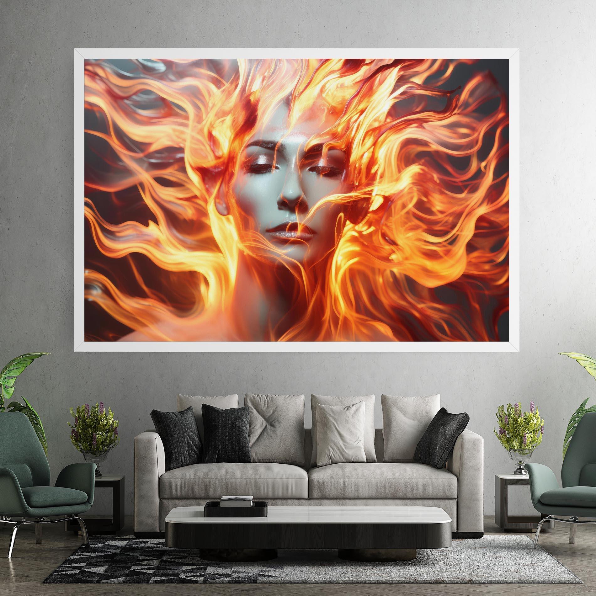 Leinwandbild Fire Hair mockup 7