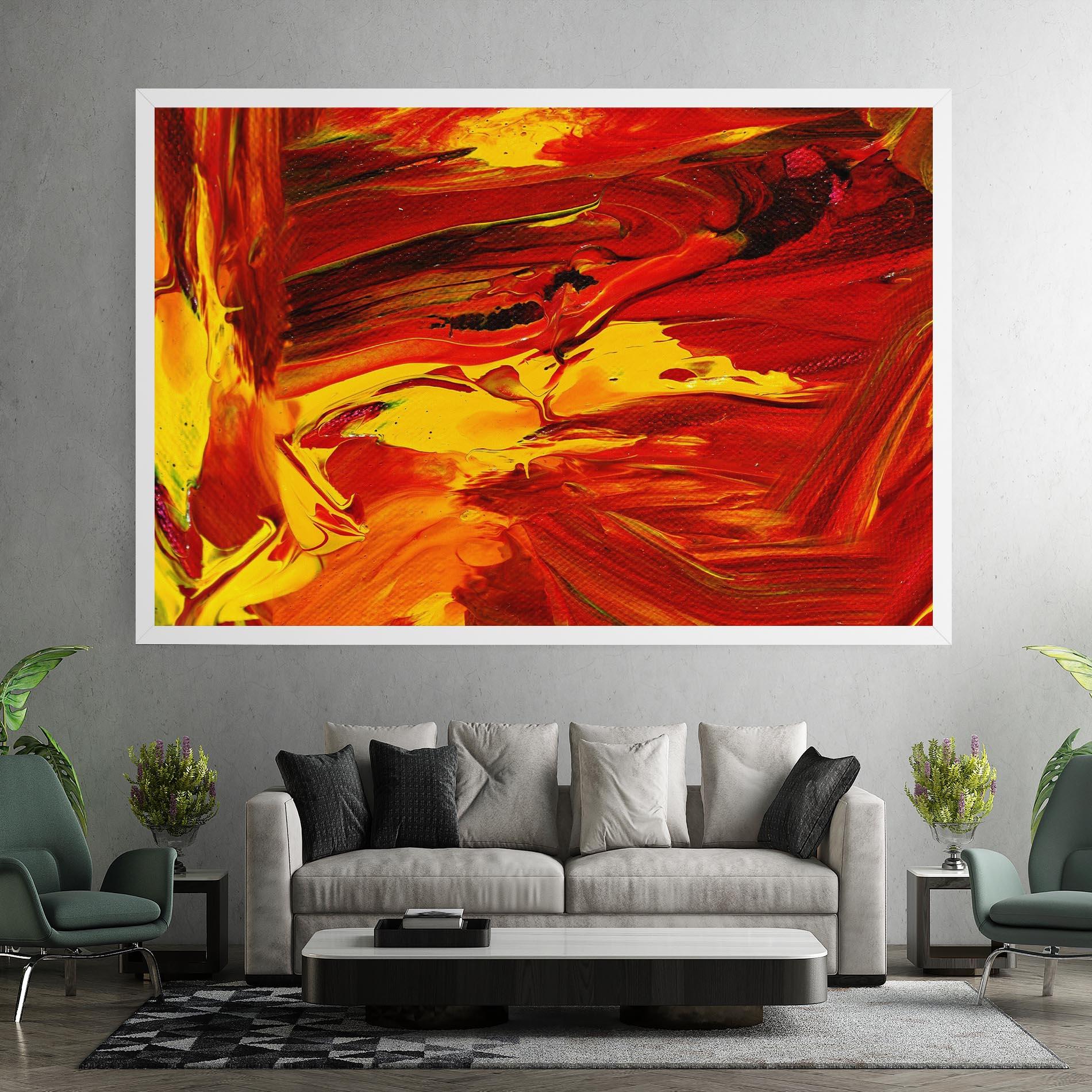 Leinwandbild Fire Painting mockup 7