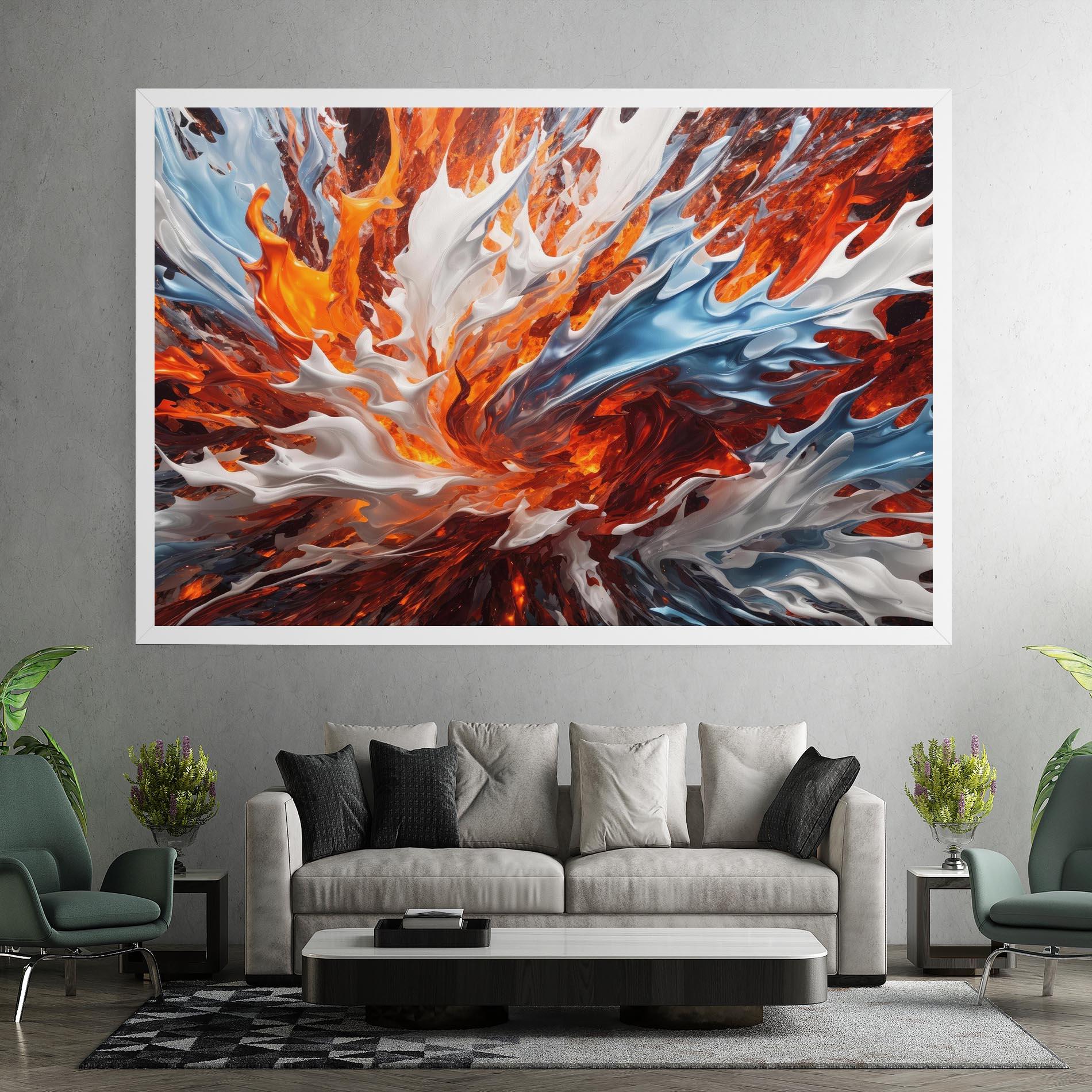 Leinwandbild Flame Rase mockup 7