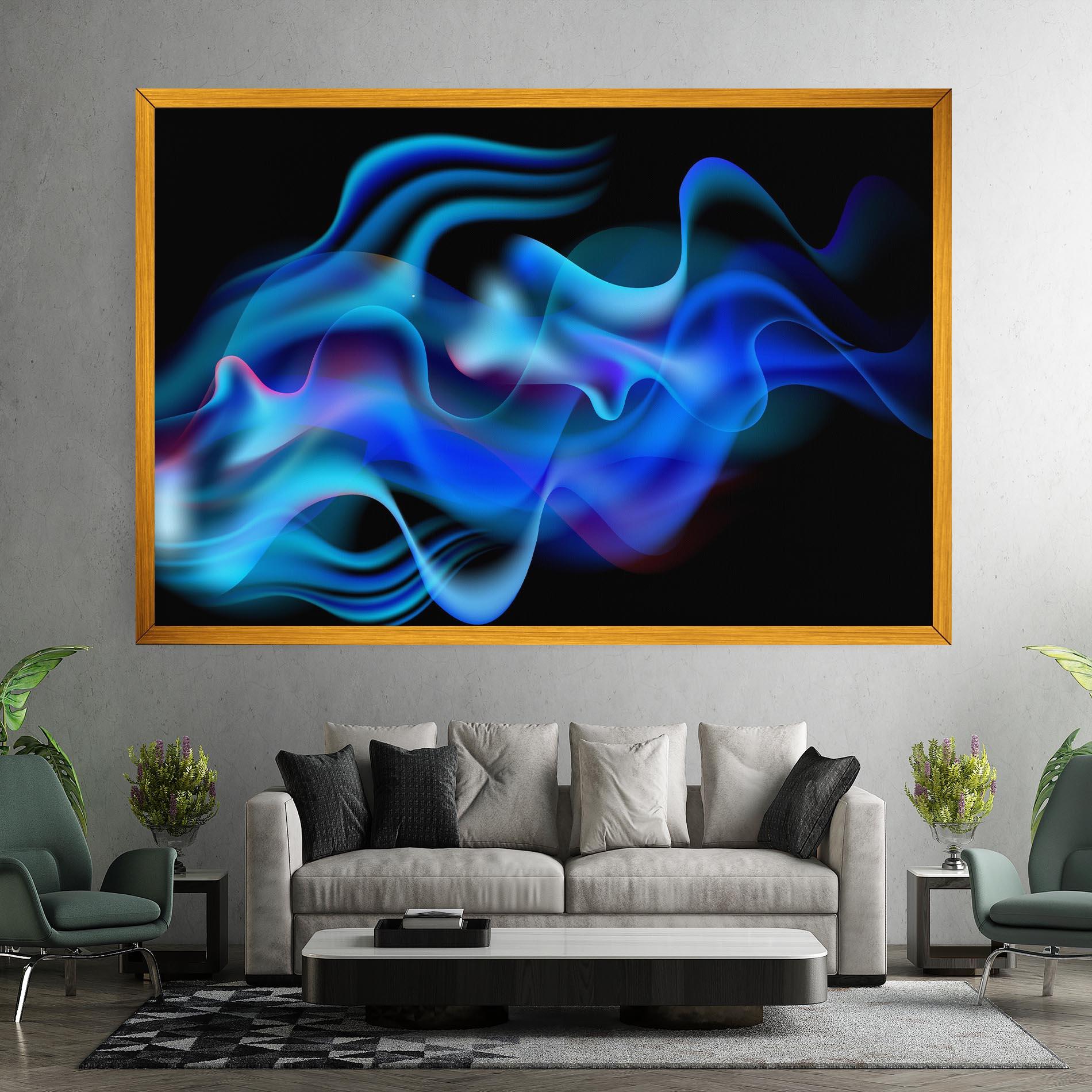 Leinwandbild Blue Fire mockup 7