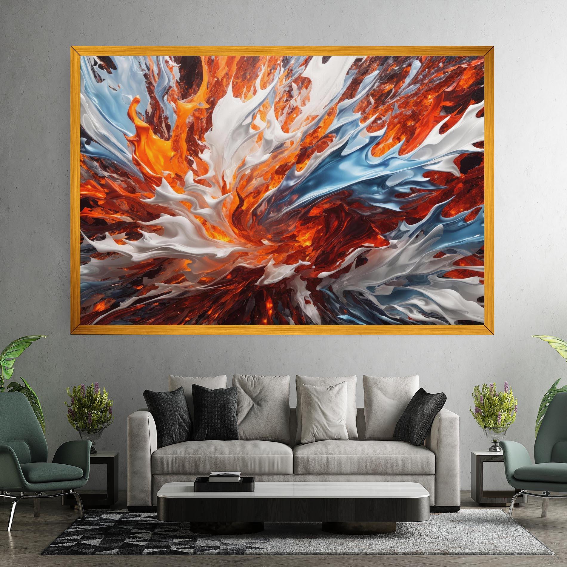 Leinwandbild Flame Rase mockup 7