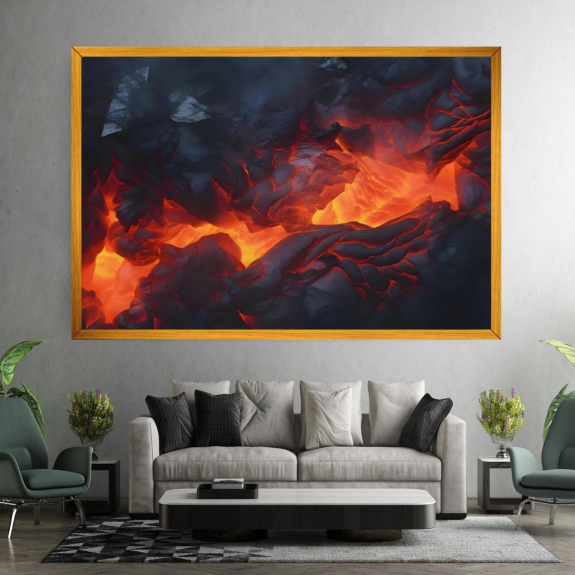 Leinwandbild Lava Art mockup 7