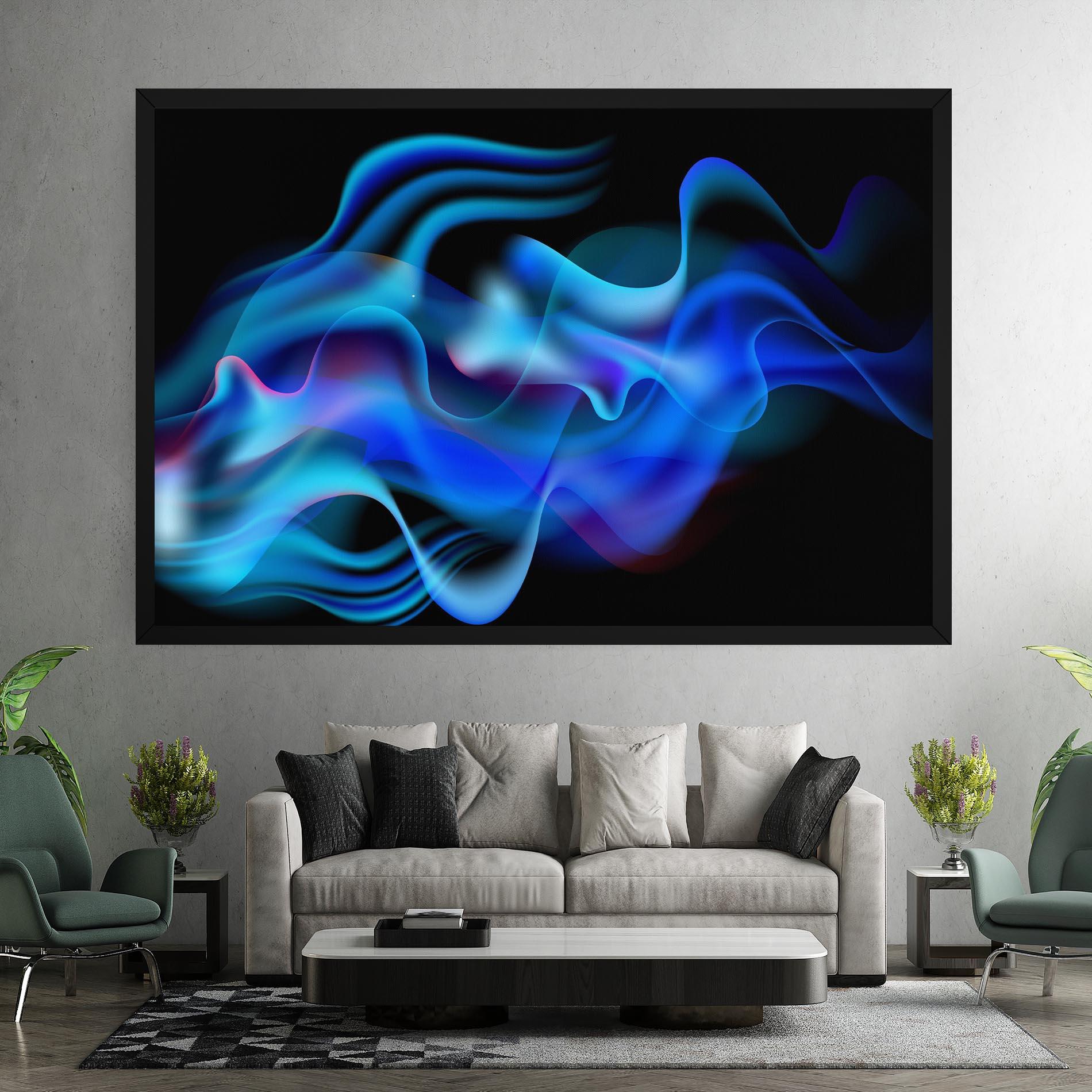 Leinwandbild Blue Fire mockup 7