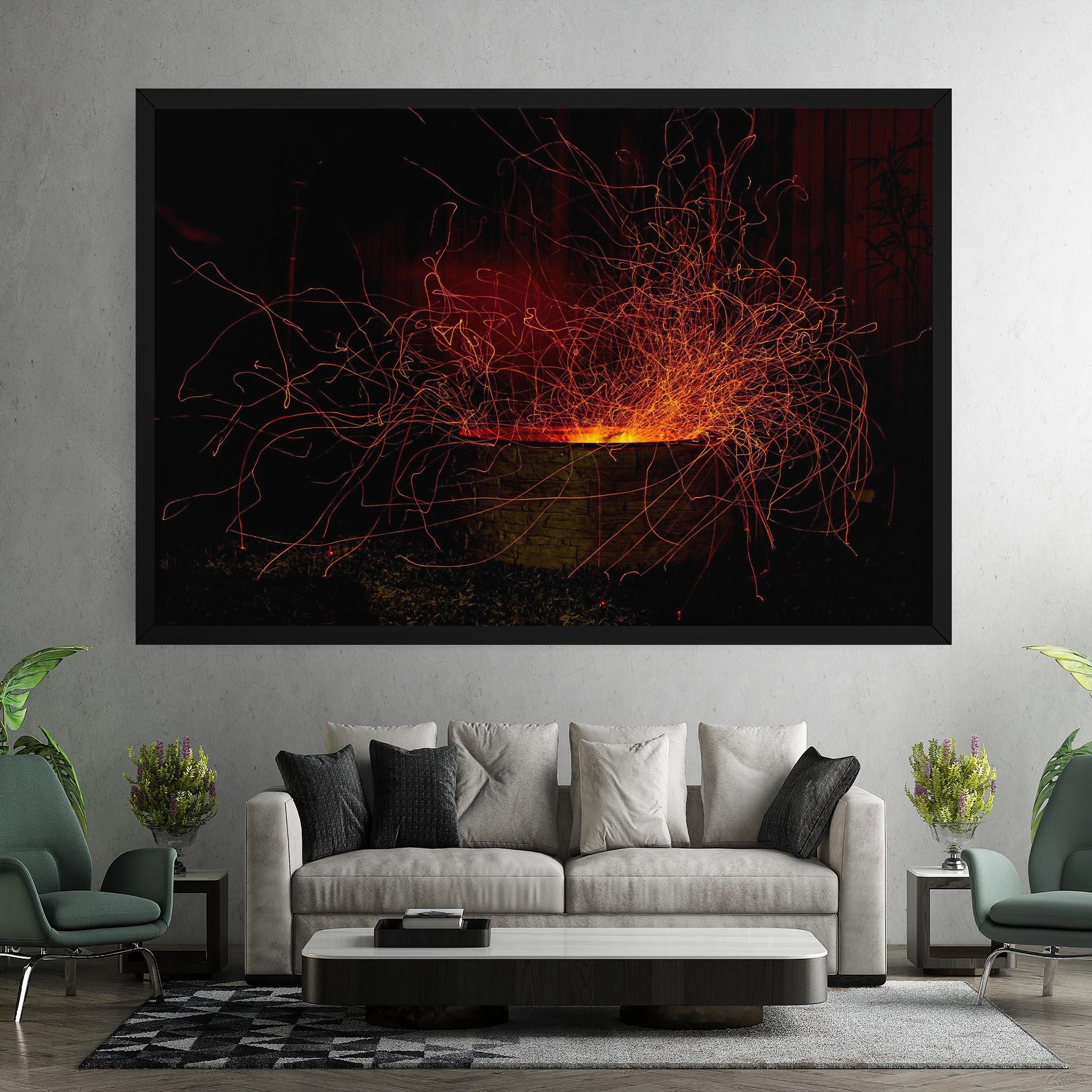 Leinwandbild Fire Drawing Effect mockup 7