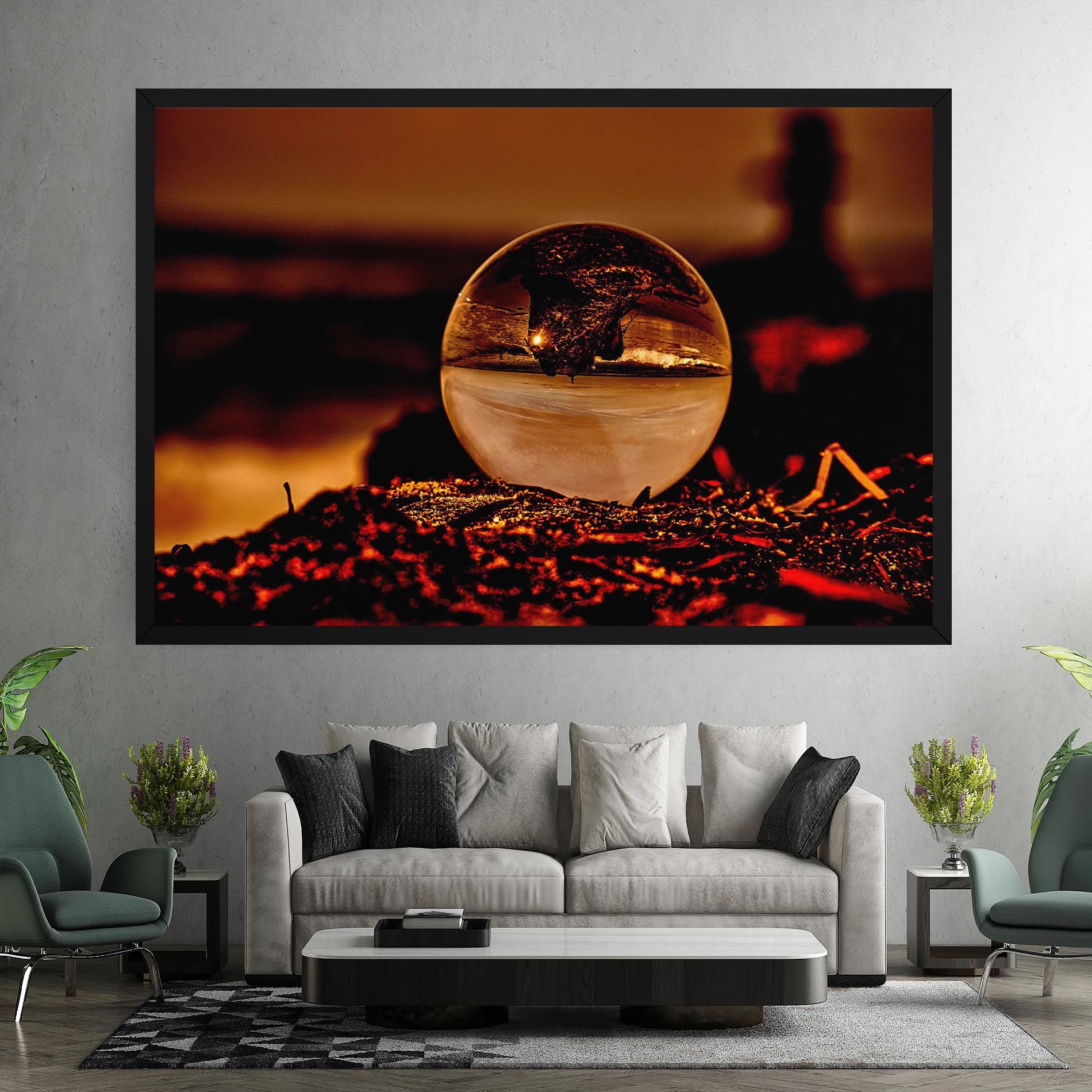 Fire Glass Ball mockup 7