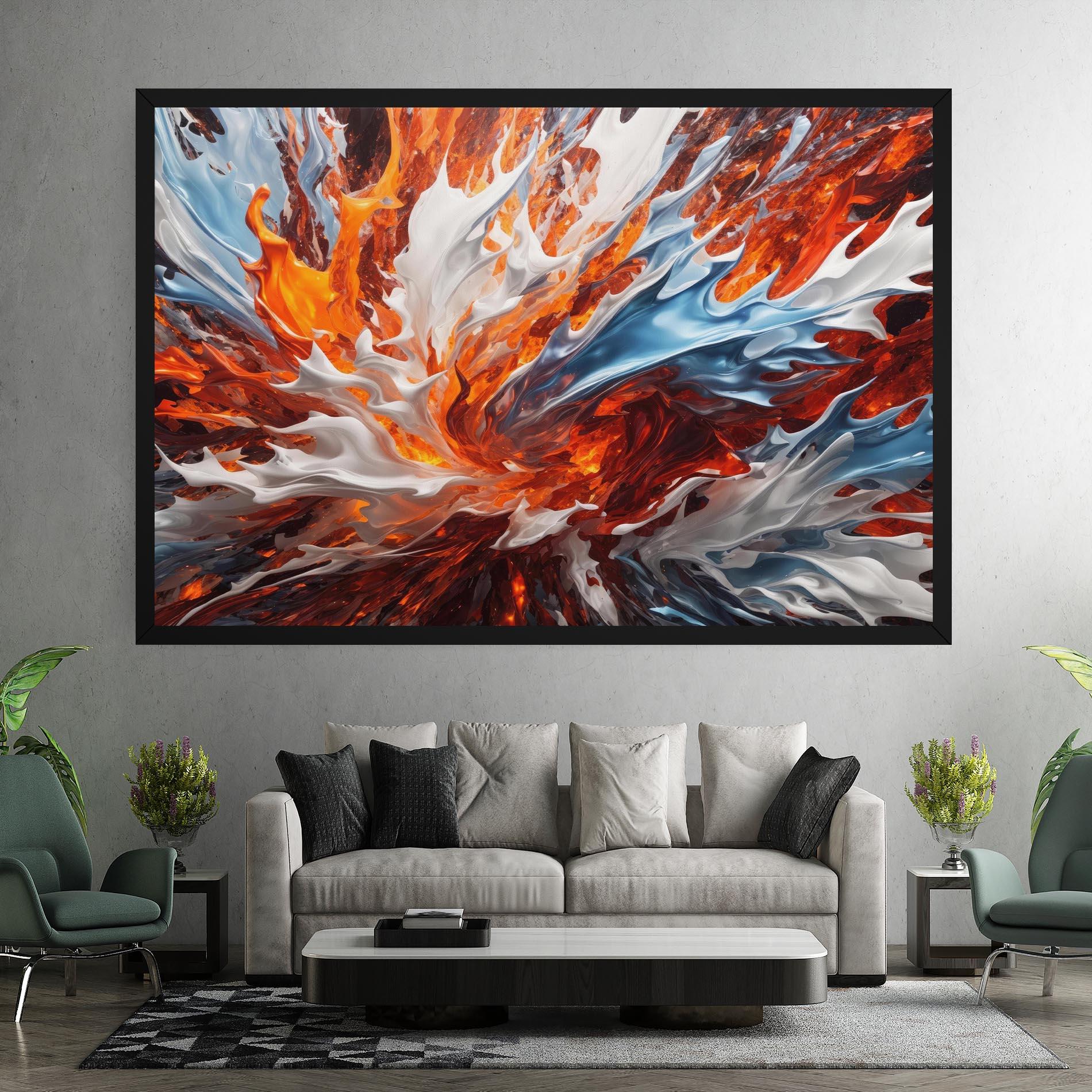 Leinwandbild Flame Rase mockup 7