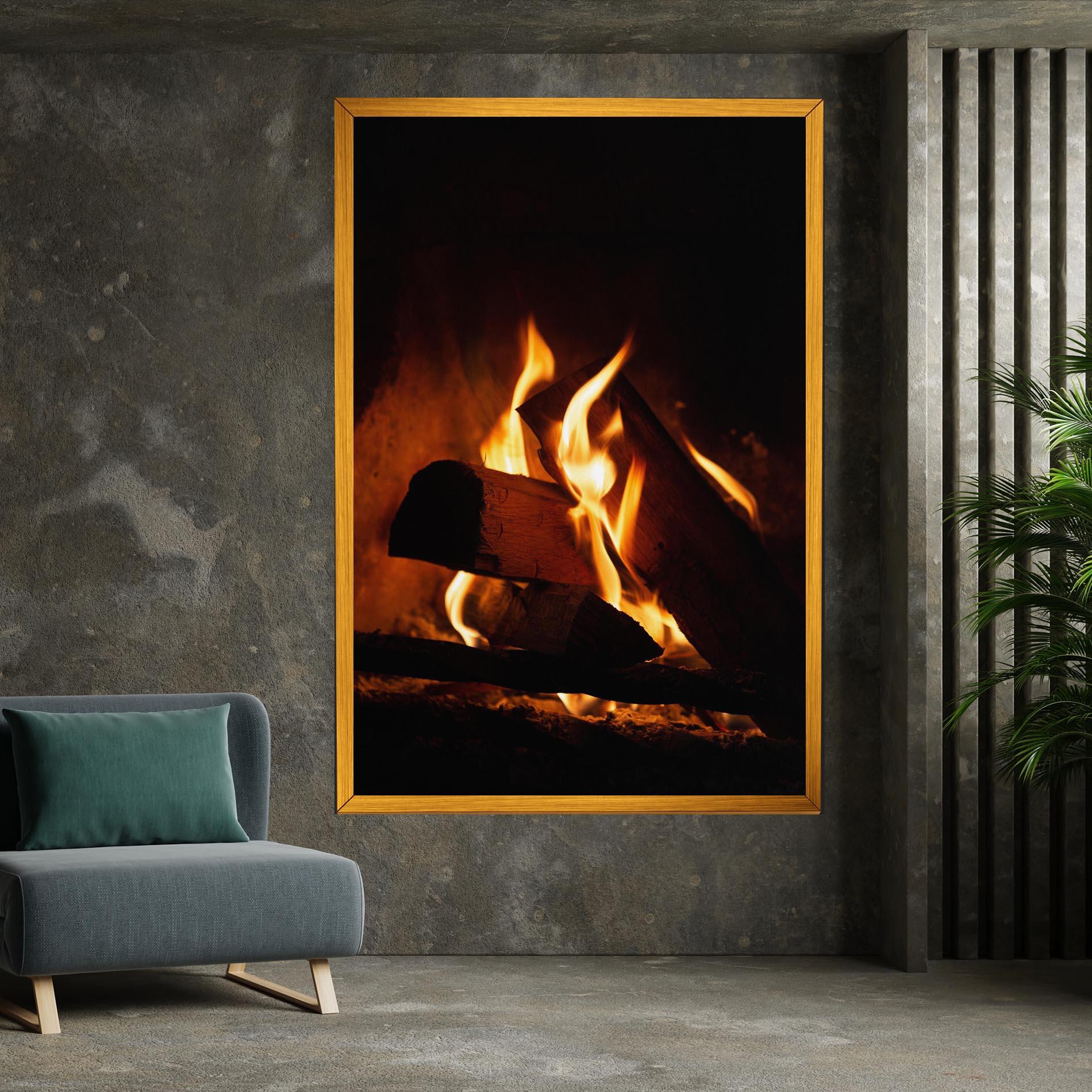 Leinwandbild Fire Wood View mockup 7