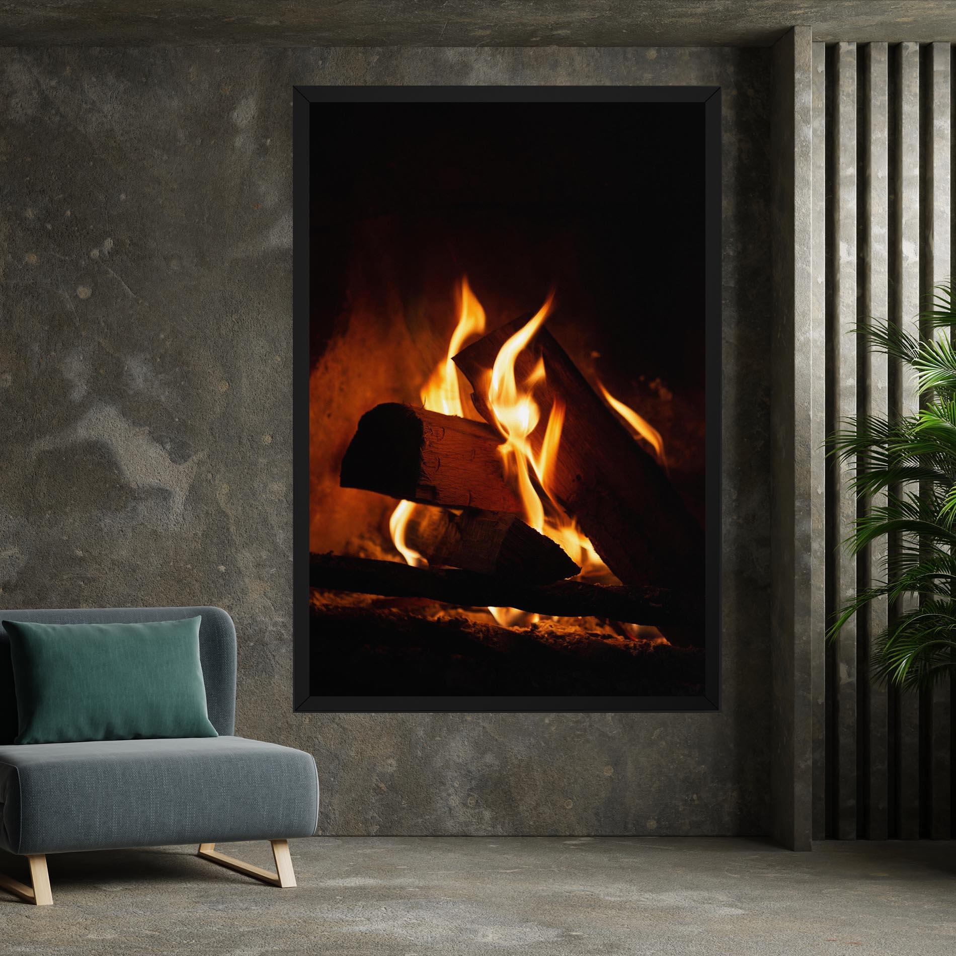 Leinwandbild Fire Wood View mockup 7