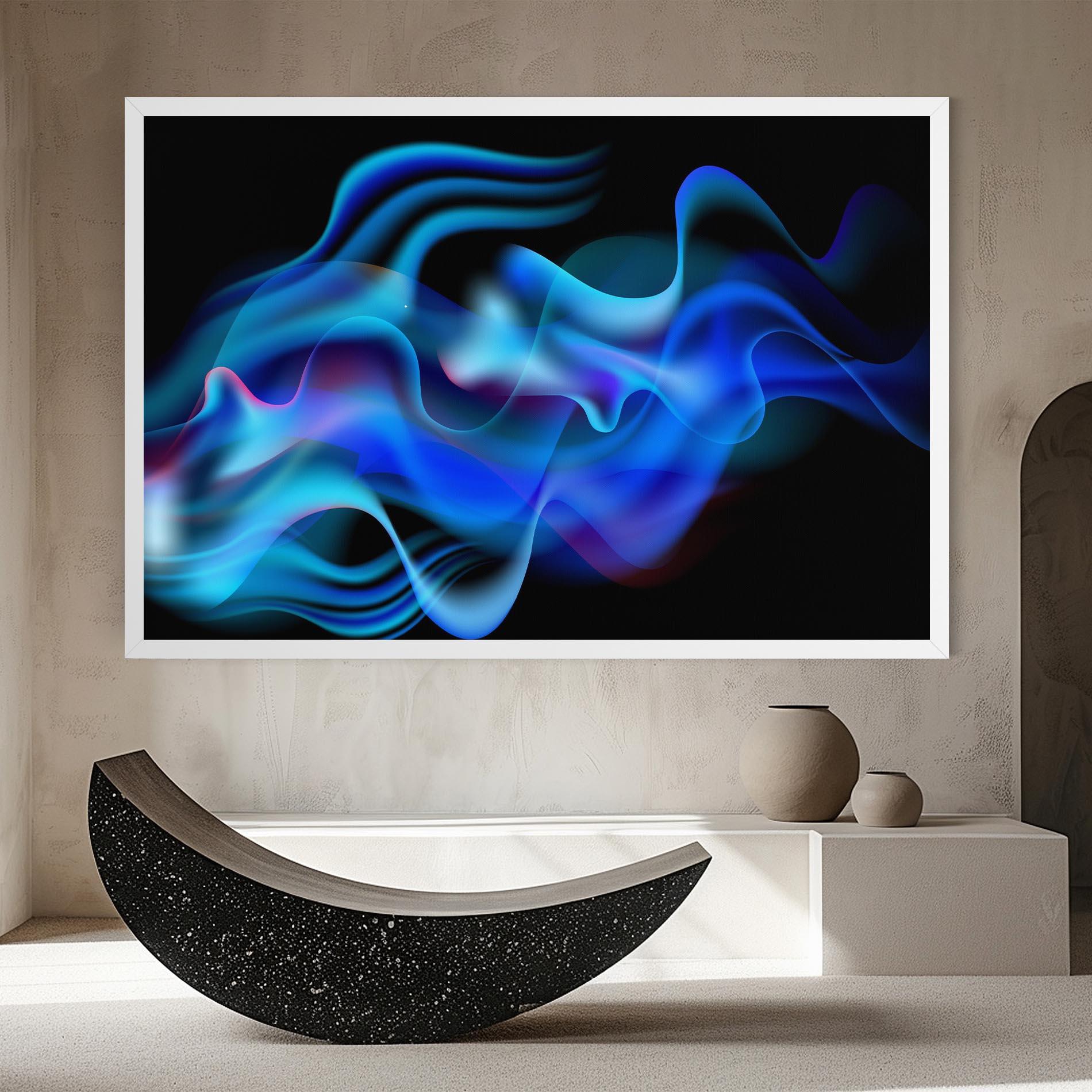 Leinwandbild Blue Fire mockup 8