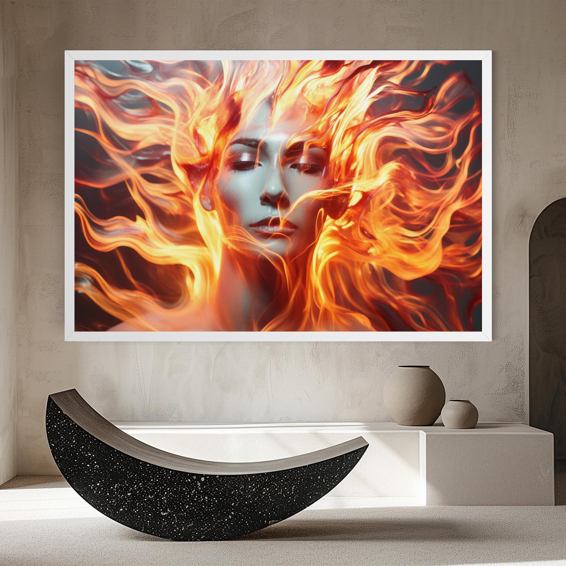Leinwandbild Fire Hair mockup 8
