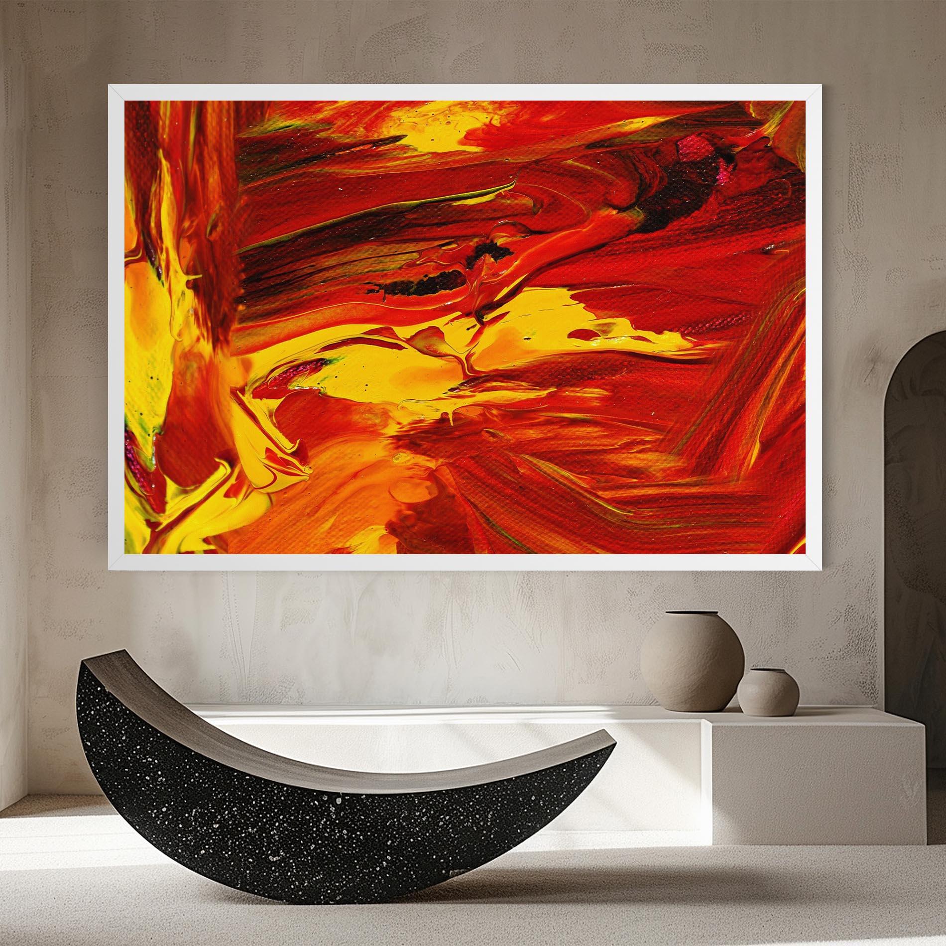 Leinwandbild Fire Painting mockup 8