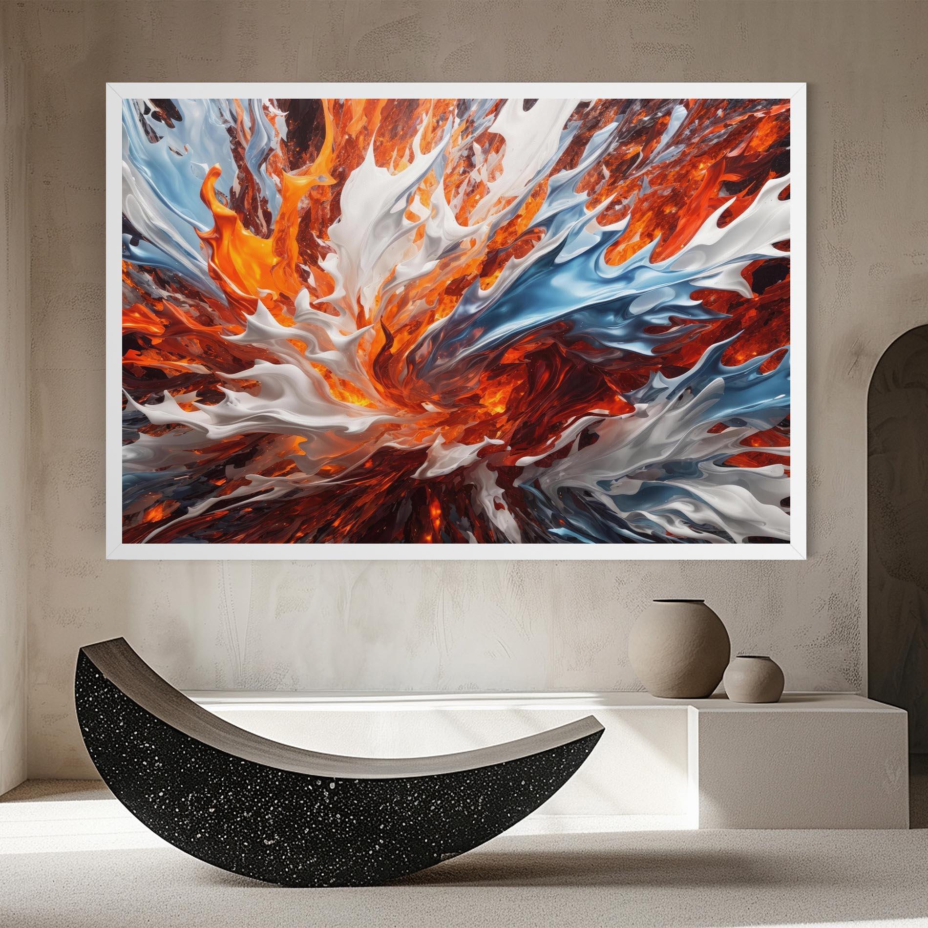 Leinwandbild Flame Rase mockup 8