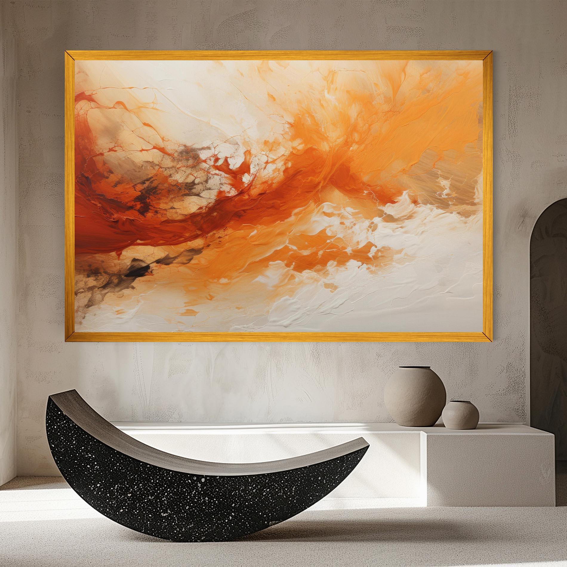 Leinwandbild Abstract Fire Painting mockup 8