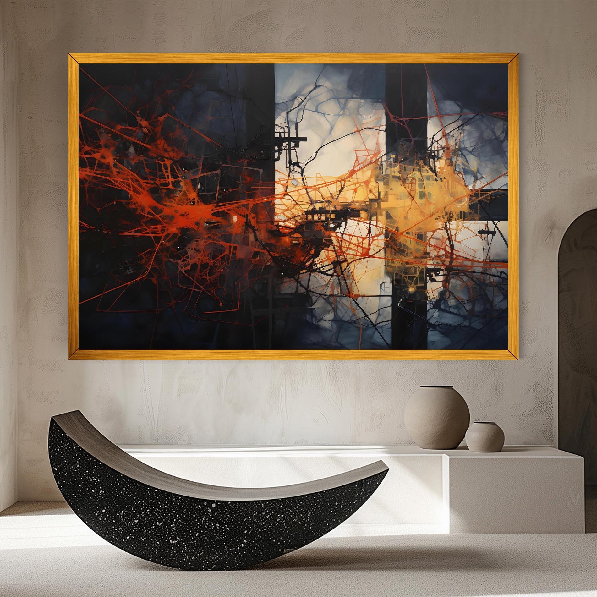 Leinwandbild Abstract Fire Style mockup 8