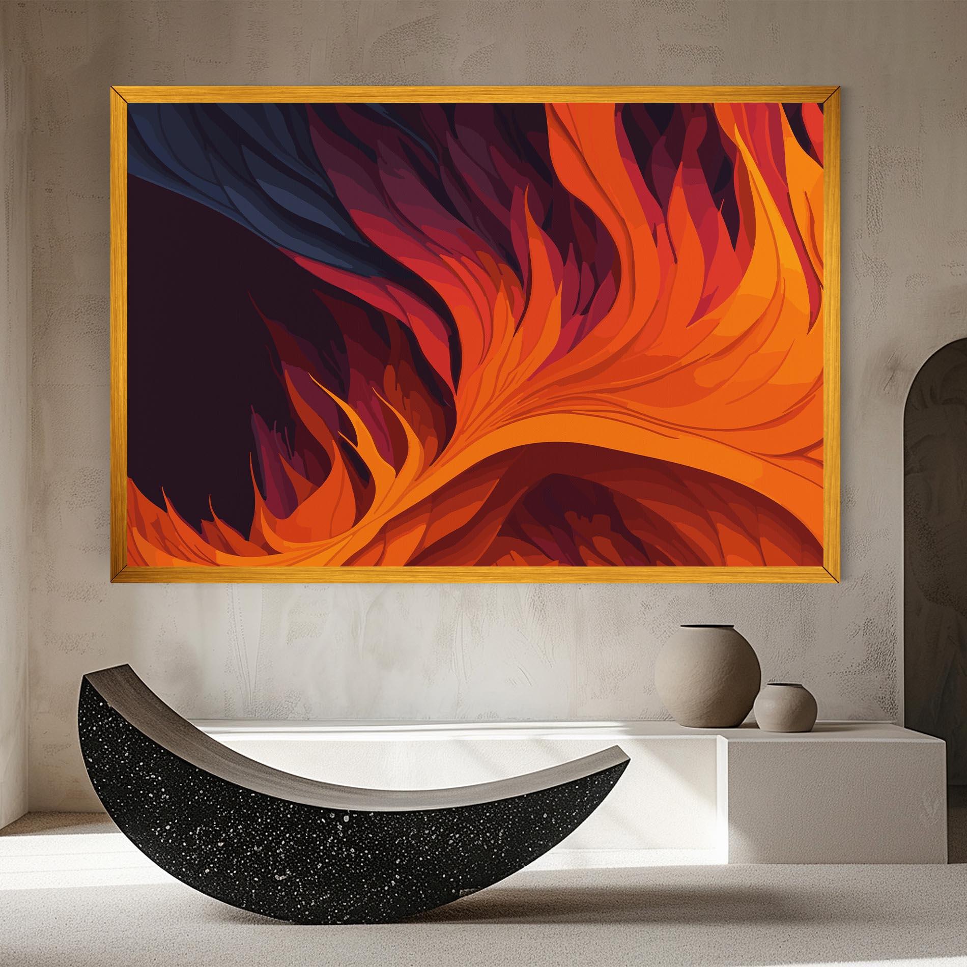 Leinwandbild Artistic Fire mockup 8