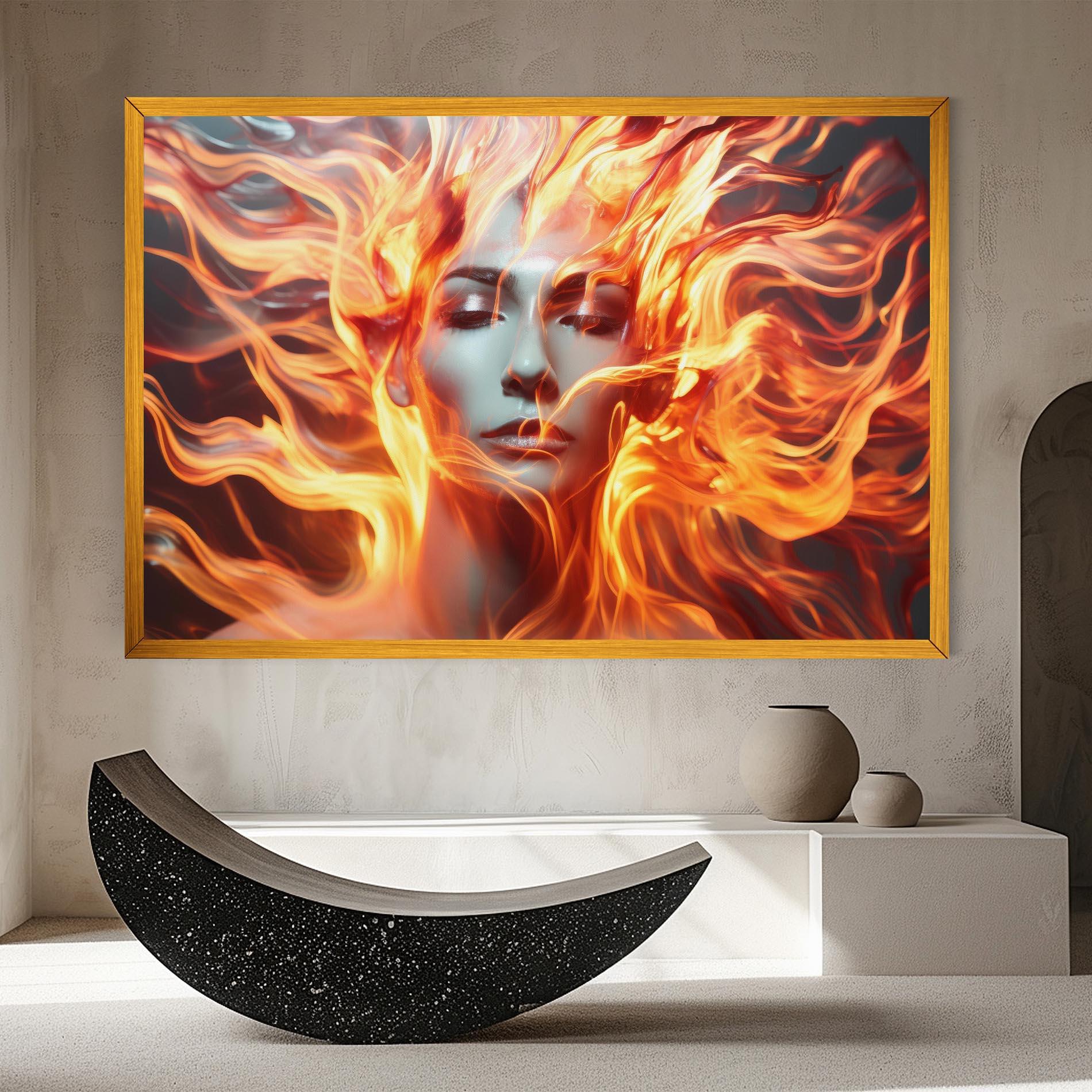 Leinwandbild Fire Hair mockup 8