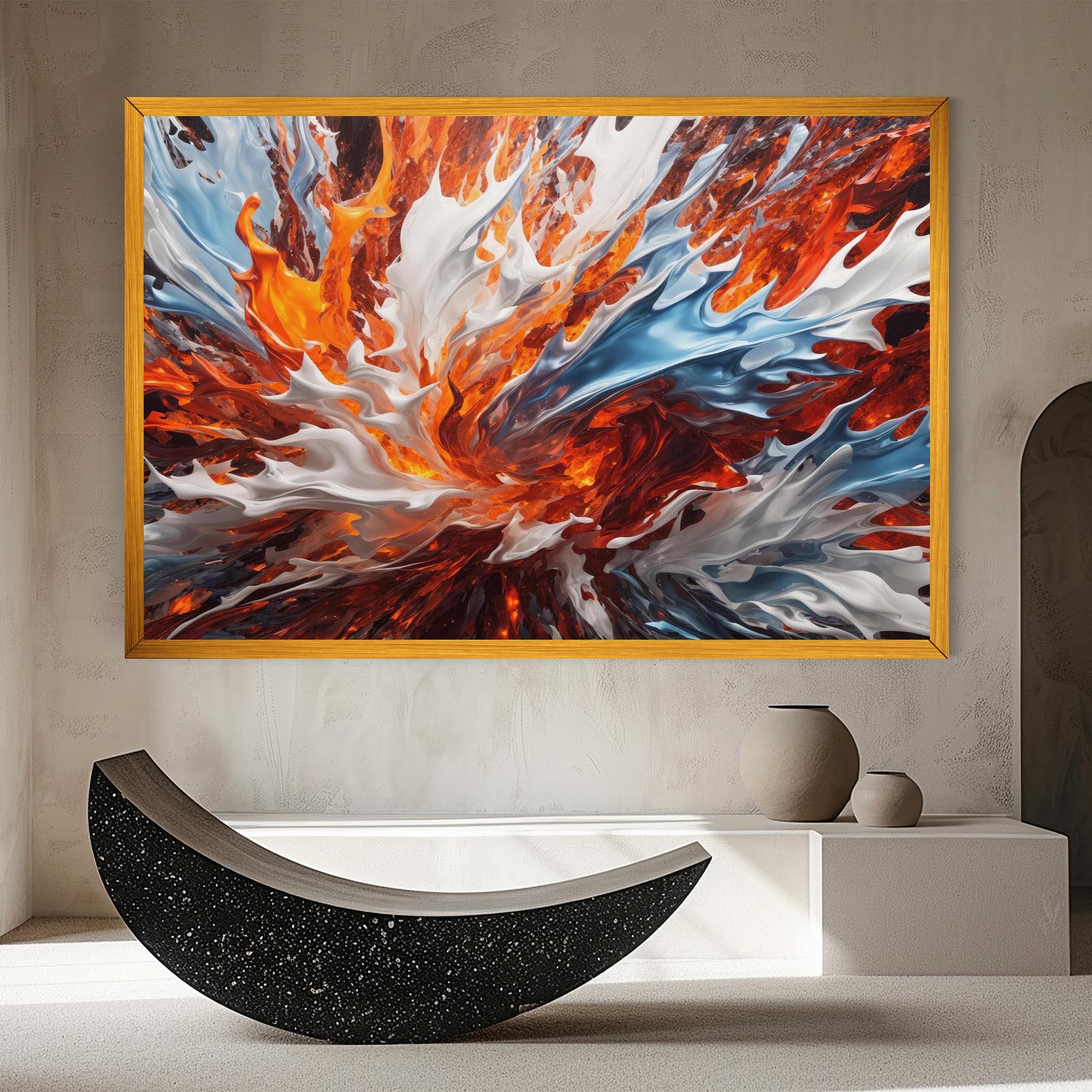 Leinwandbild Flame Rase mockup 8