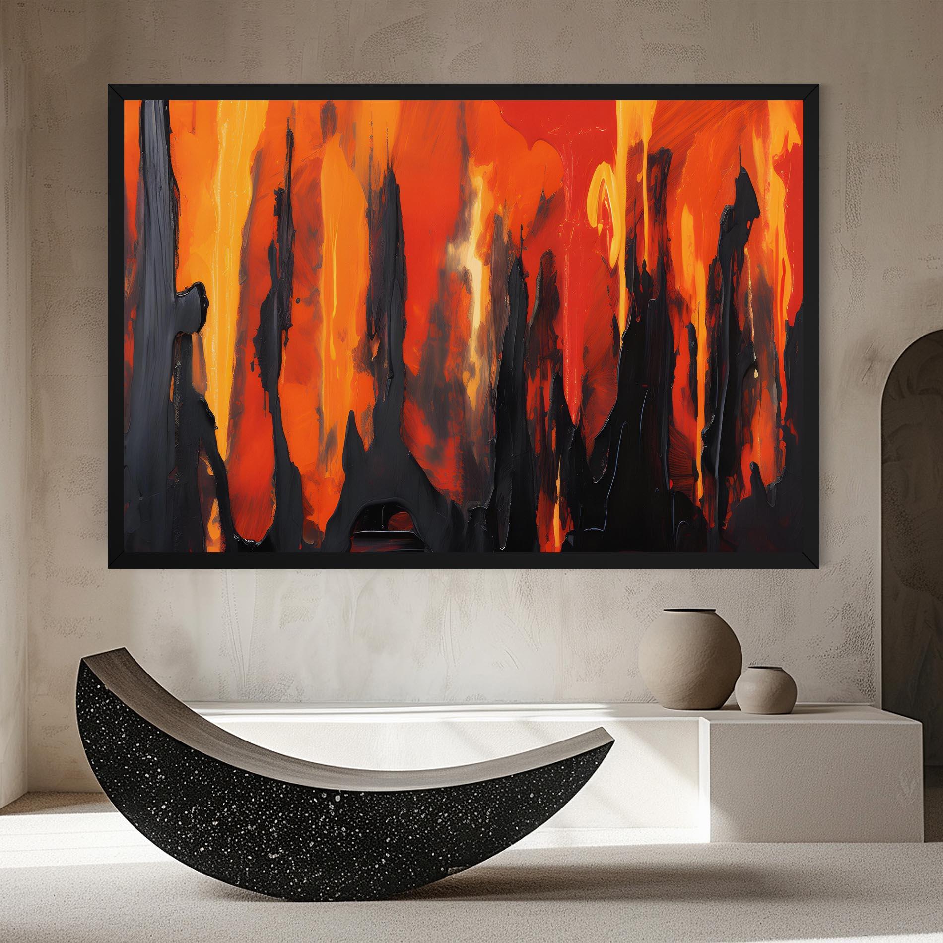 Leinwandbild Abstract Fire Art mockup 8