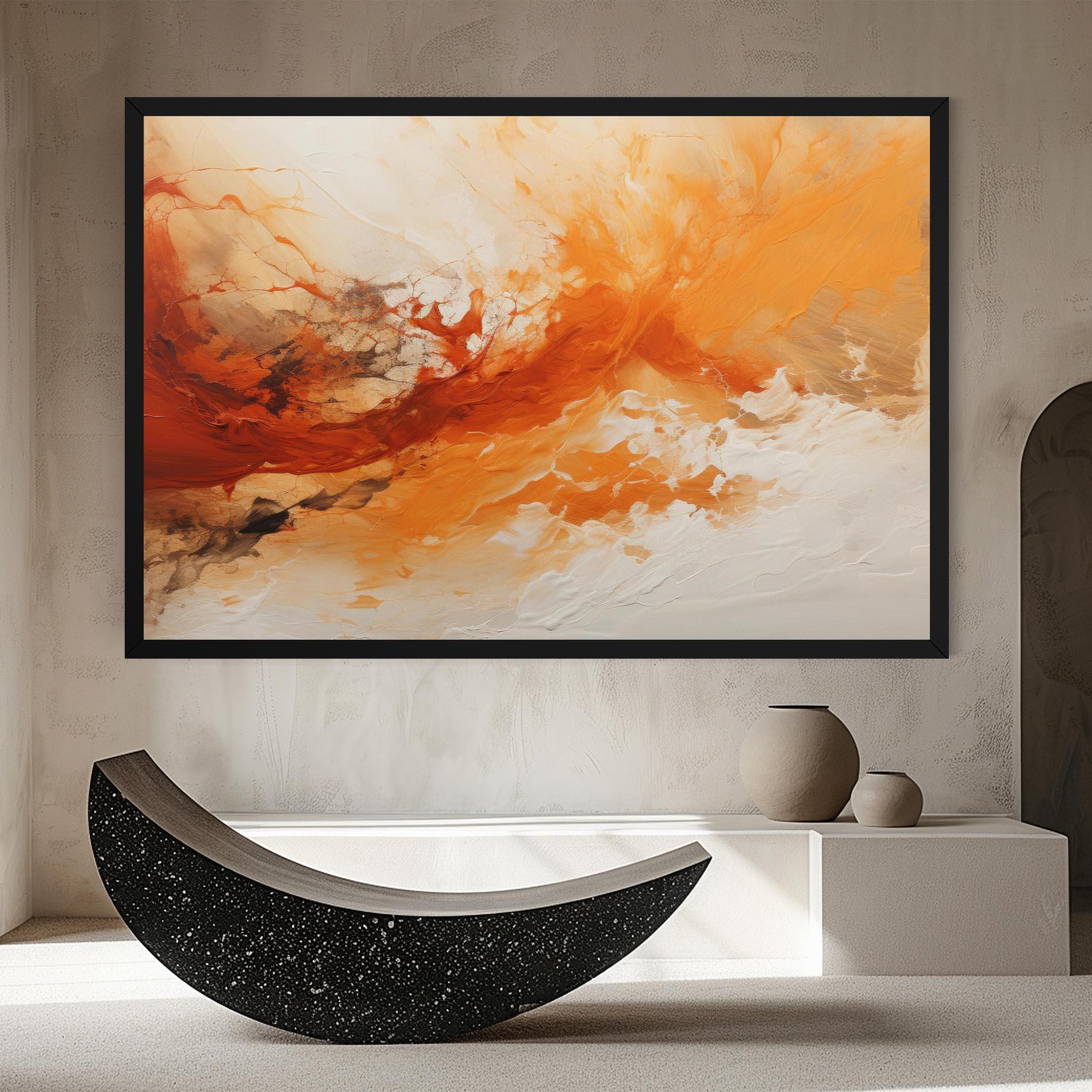 Leinwandbild Abstract Fire Painting mockup 8