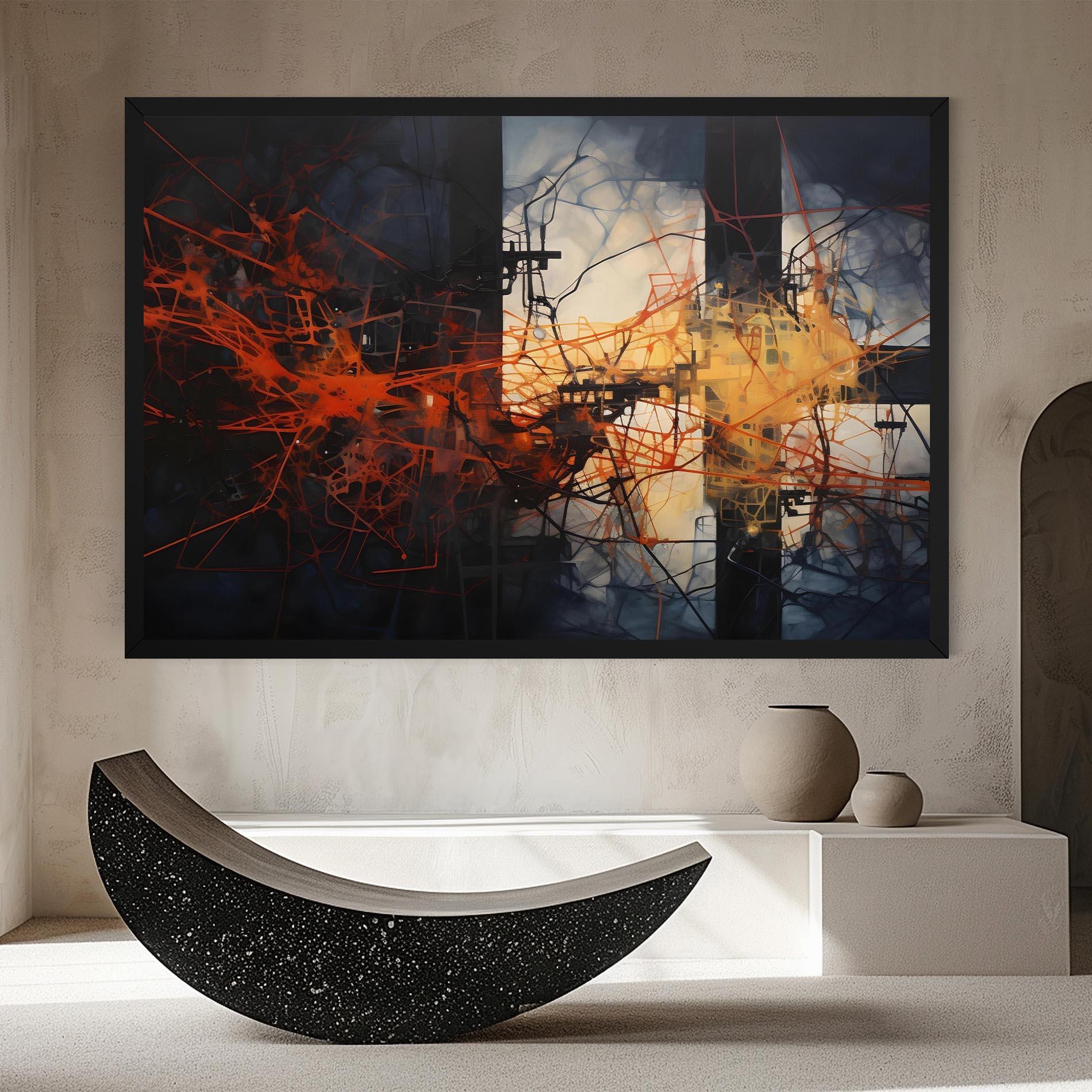 Leinwandbild Abstract Fire Style mockup 8