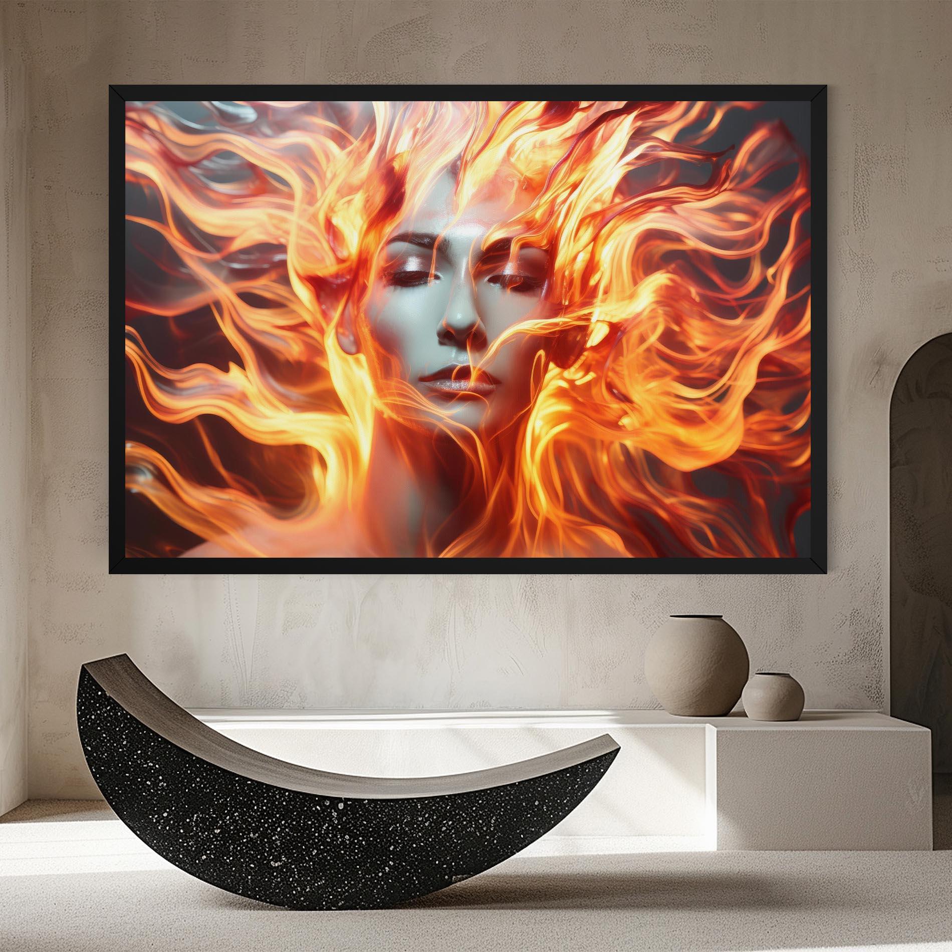 Leinwandbild Fire Hair mockup 8