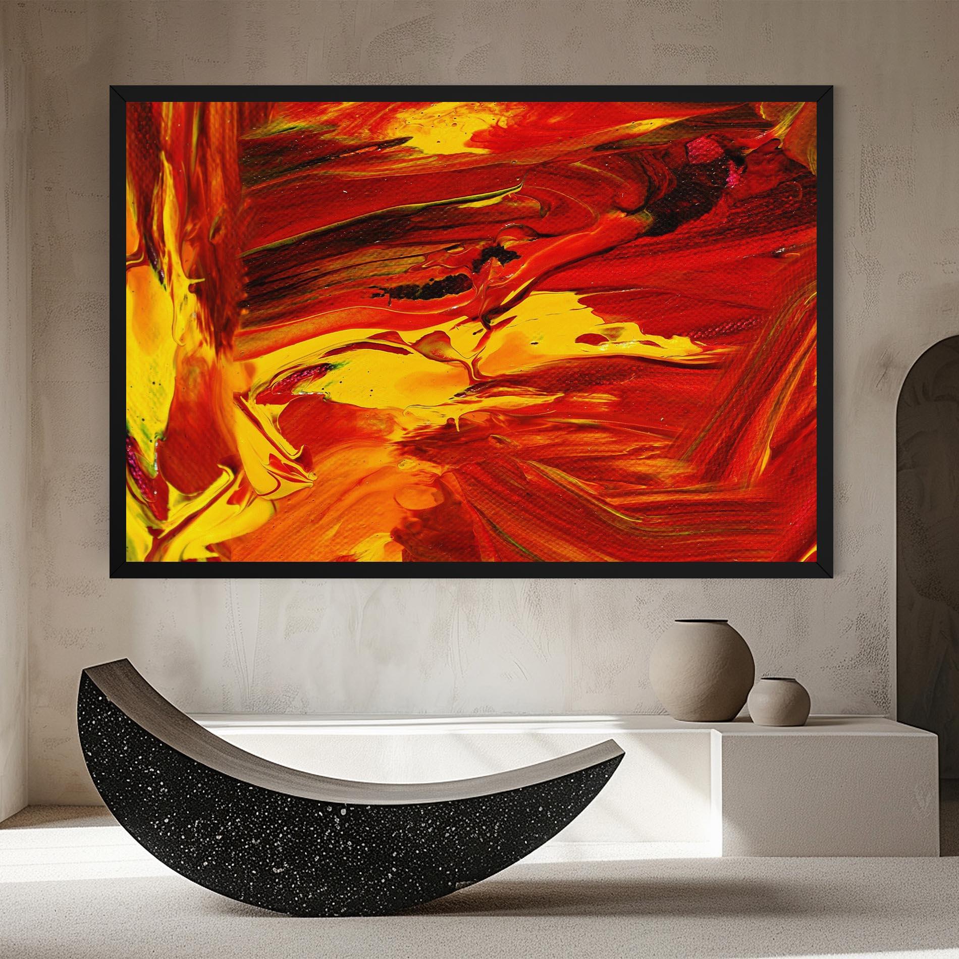 Leinwandbild Fire Painting mockup 8