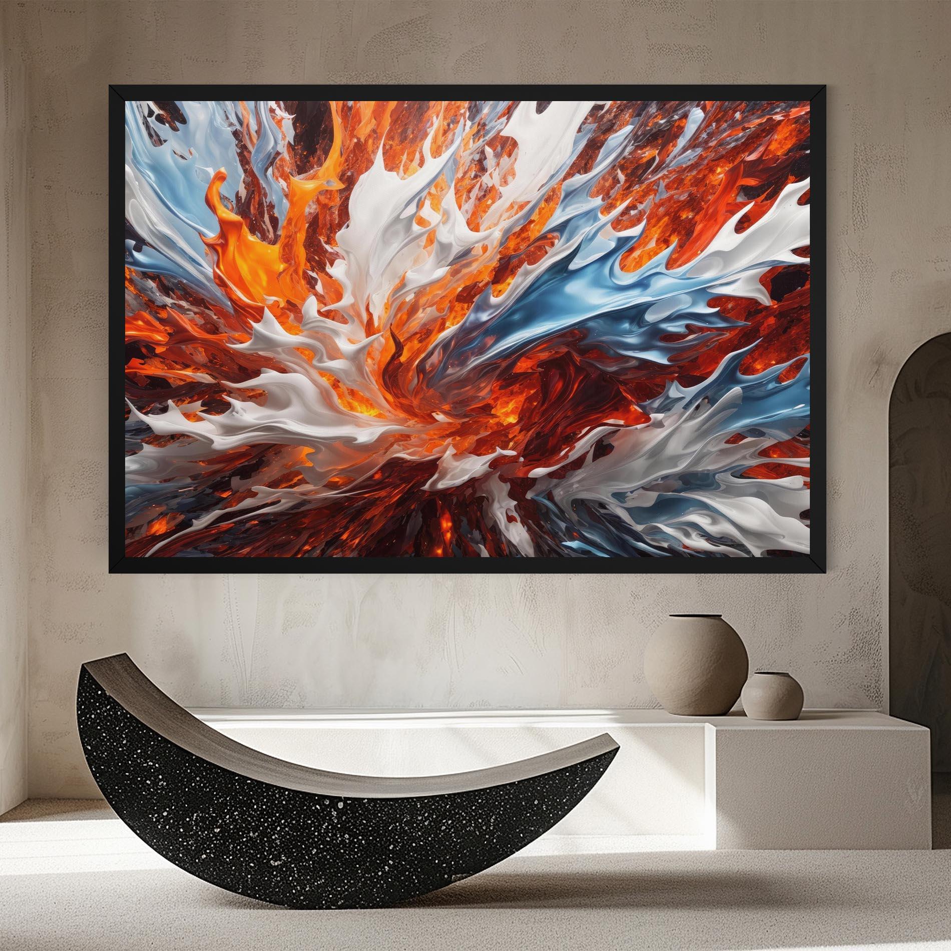 Leinwandbild Flame Rase mockup 8