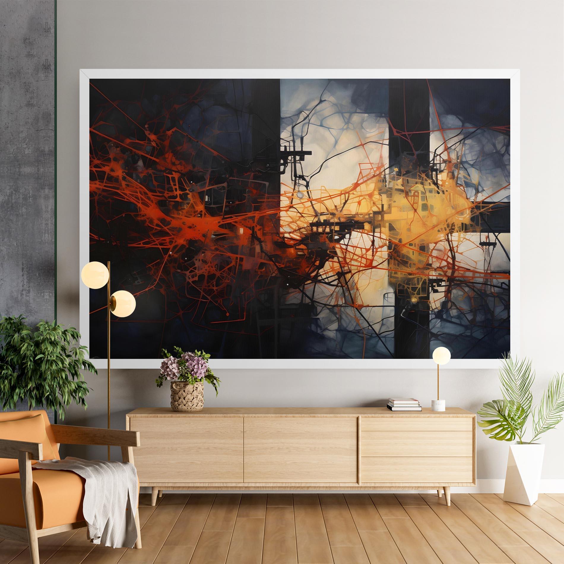 Leinwandbild Abstract Fire Style mockup 9