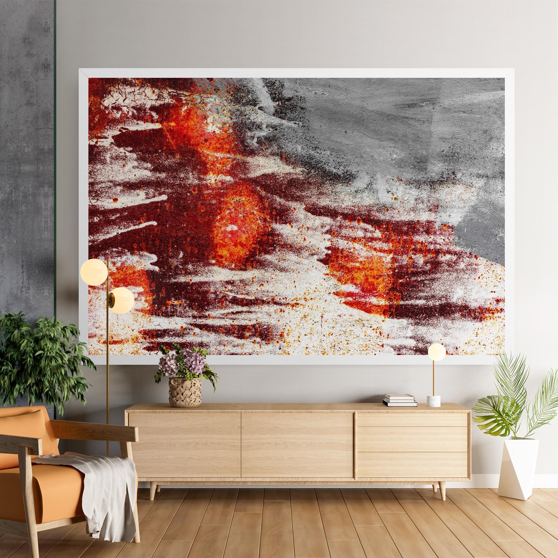 Leinwandbild Burning Sign mockup 9