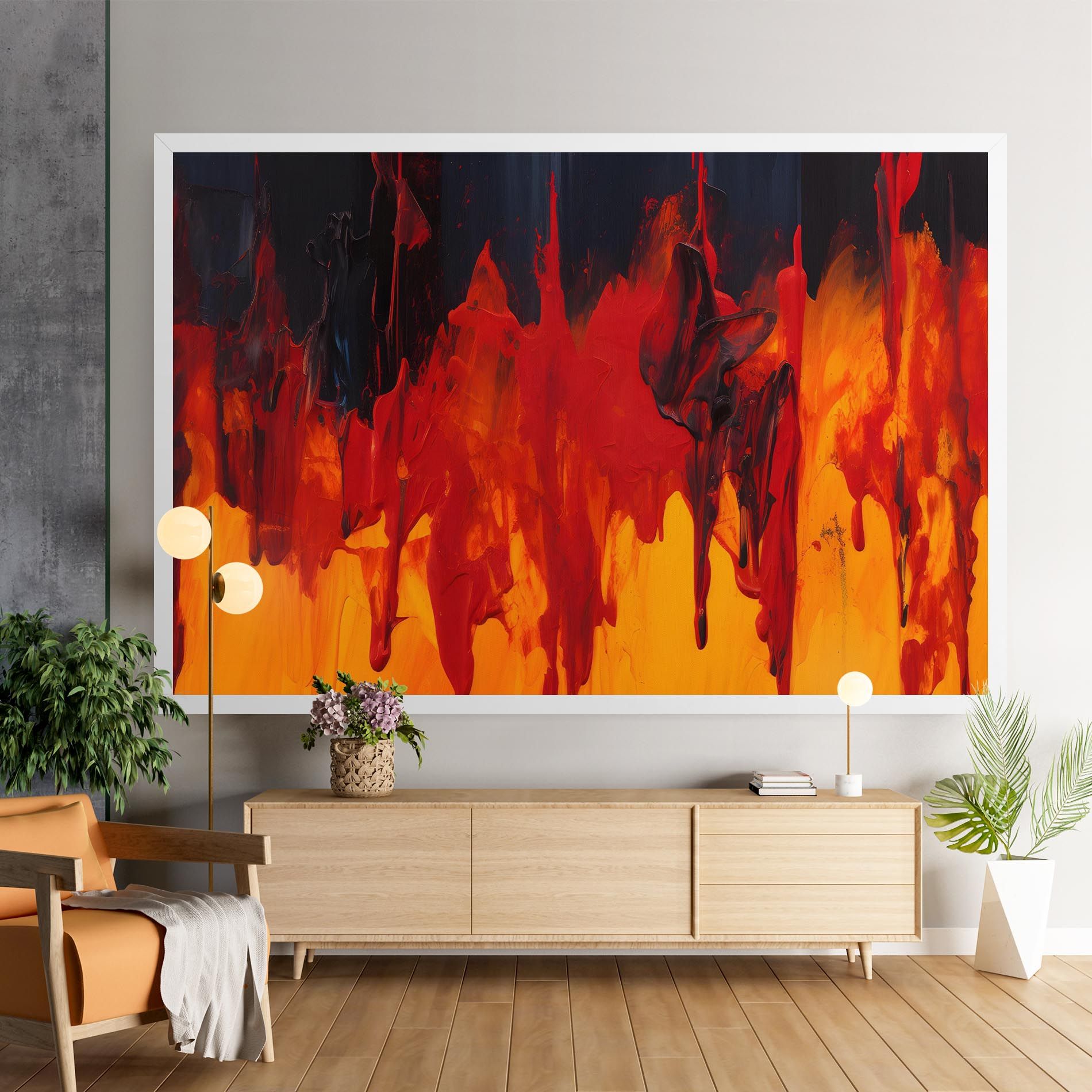 Colorful Fire Art mockup 9