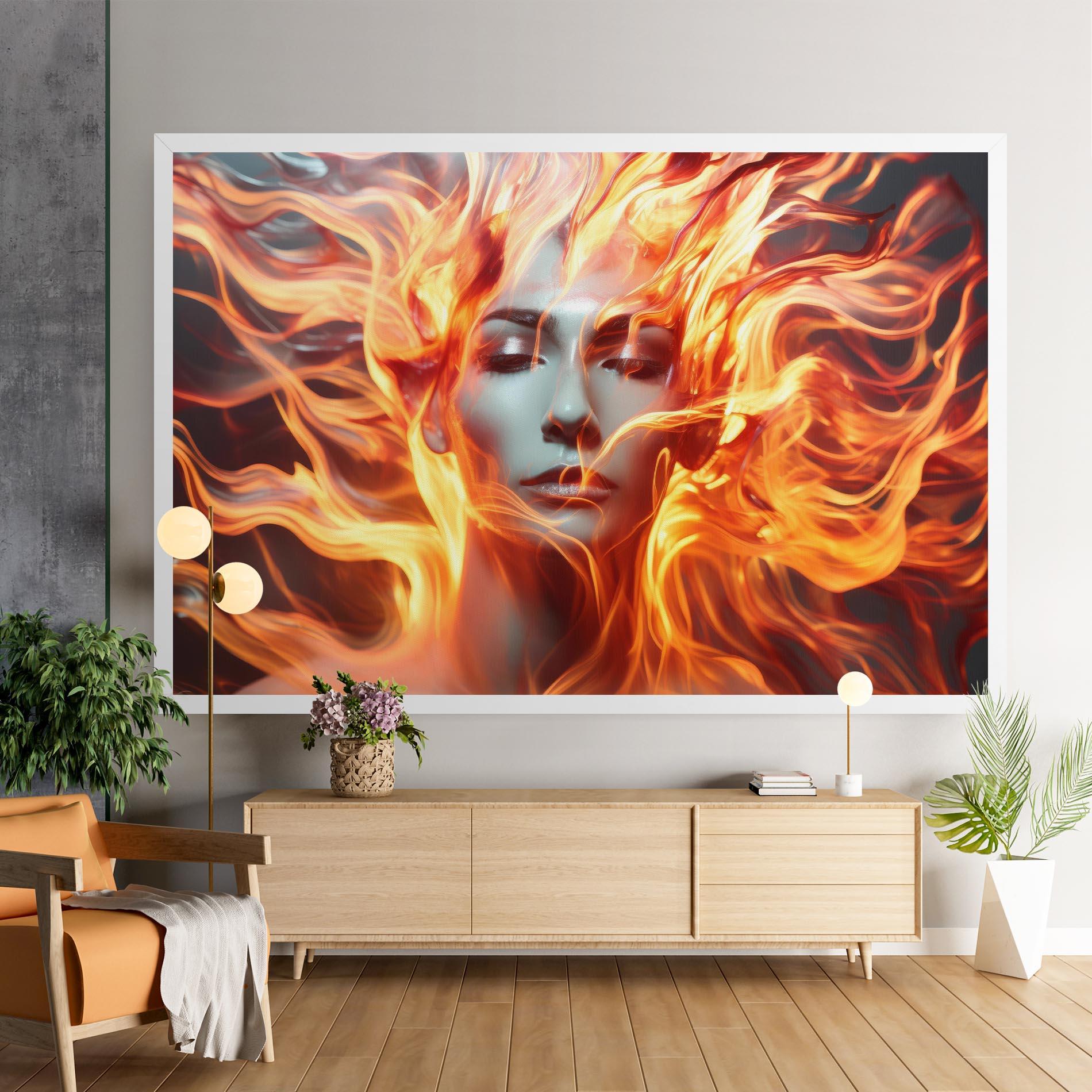 Leinwandbild Fire Hair mockup 9