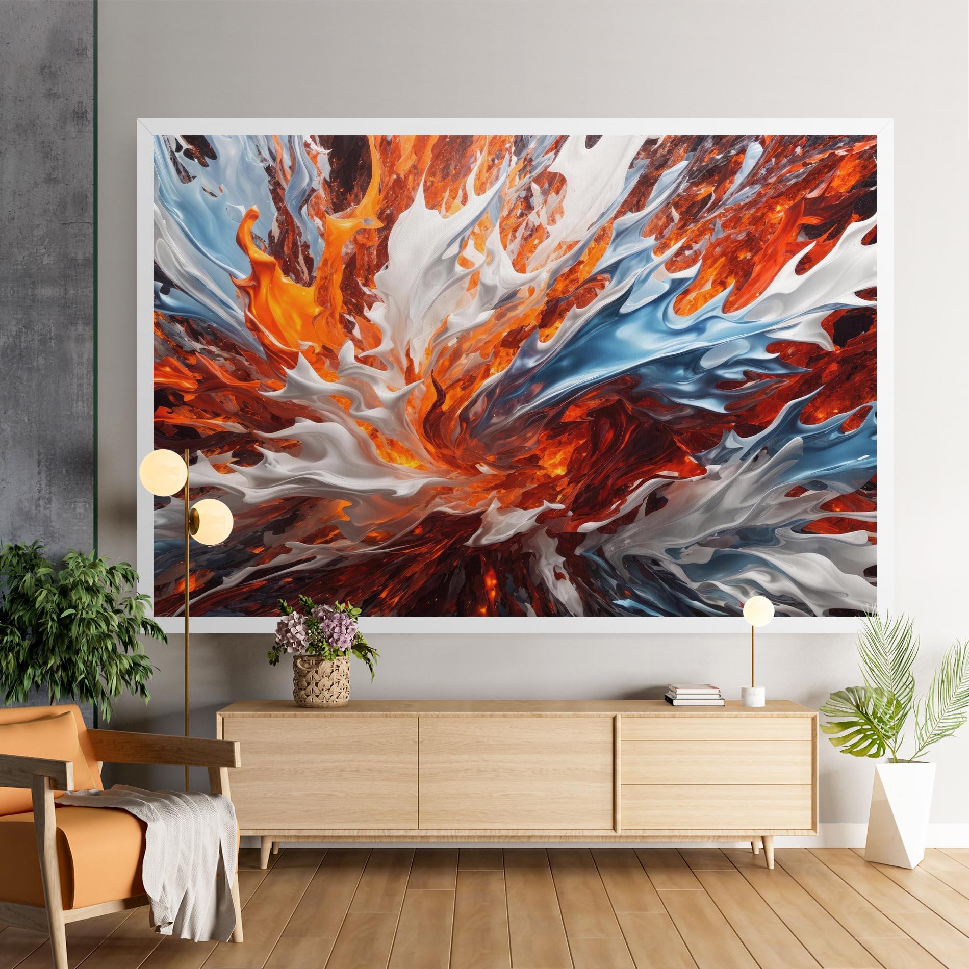 Leinwandbild Flame Rase mockup 9